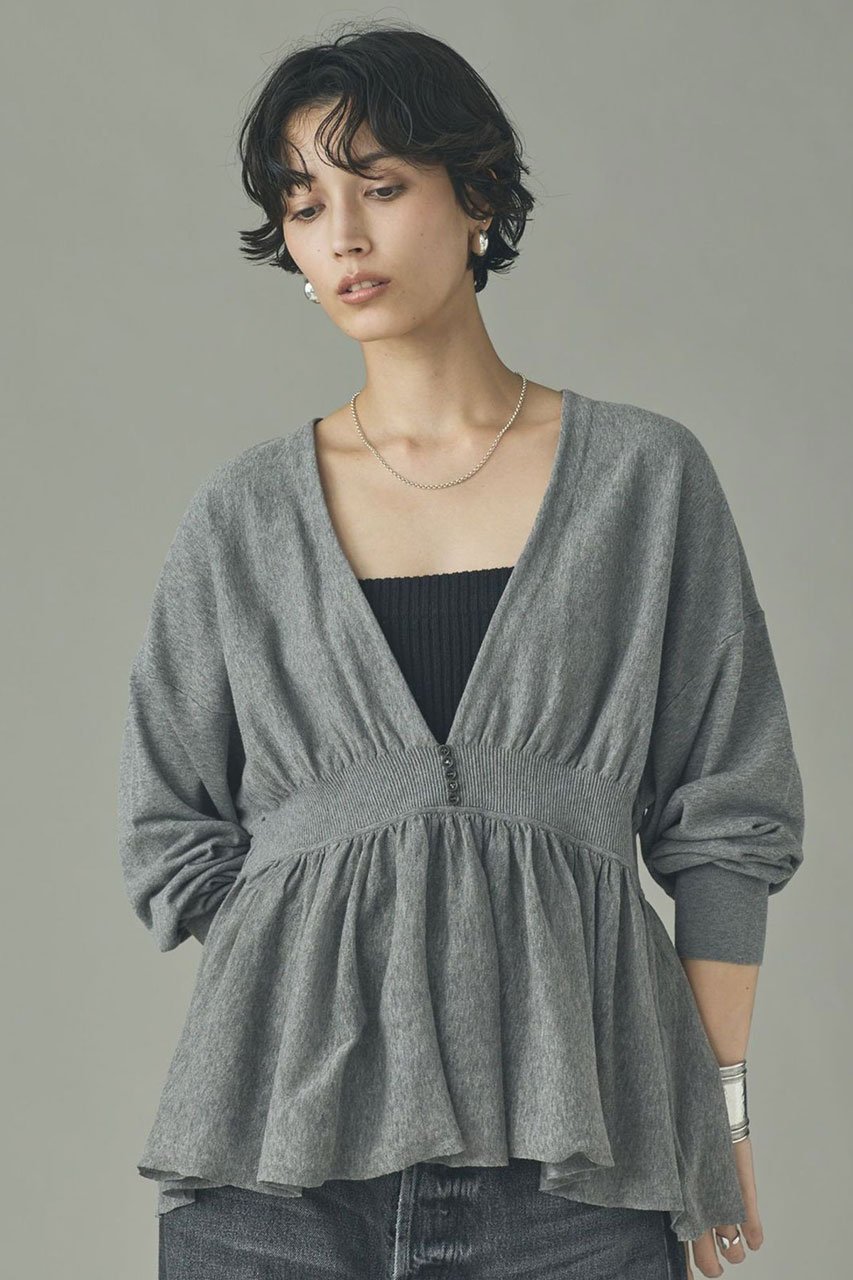 【カレンソロジー/Curensology】のピンタックギャザーニットプルオーバー インテリア・キッズ・メンズ・レディースファッション・服の通販 founy(ファウニー) 　ファッション　Fashion　レディースファッション　Fashion for Women　トップス・カットソー　Cut & Sew Tops　ニット　Knit Tops & Sweaters　カジュアルプルオーバー・ニットトップス　Pullovers & Knit Tops / Casual Pullovers　ギャザー　Gathered, Ruffled　ストレッチ　Stretch, Stretchy Fabric　フェミニン　Feminine, Girly　ボトム　Bottoms, Lower Wear　ロング　Long, Long-Length　ワイド　Wide, Wide Fit　エレガント 上品　Elegant　新作・新入荷　New Arrivals / New In　旅行　Travel　グレー|ID: prp329100004855420 ipo3291000000036930624