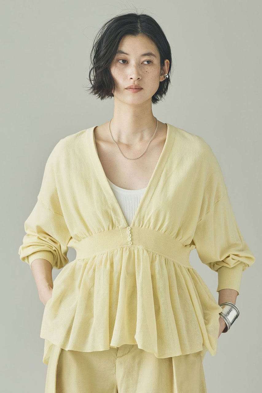 【カレンソロジー/Curensology】のピンタックギャザーニットプルオーバー インテリア・キッズ・メンズ・レディースファッション・服の通販 founy(ファウニー) 　ファッション　Fashion　レディースファッション　Fashion for Women　トップス・カットソー　Cut & Sew Tops　ニット　Knit Tops & Sweaters　カジュアルプルオーバー・ニットトップス　Pullovers & Knit Tops / Casual Pullovers　ギャザー　Gathered, Ruffled　ストレッチ　Stretch, Stretchy Fabric　フェミニン　Feminine, Girly　ボトム　Bottoms, Lower Wear　ロング　Long, Long-Length　ワイド　Wide, Wide Fit　エレガント 上品　Elegant　新作・新入荷　New Arrivals / New In　旅行　Travel　クリーム|ID: prp329100004855420 ipo3291000000036930626