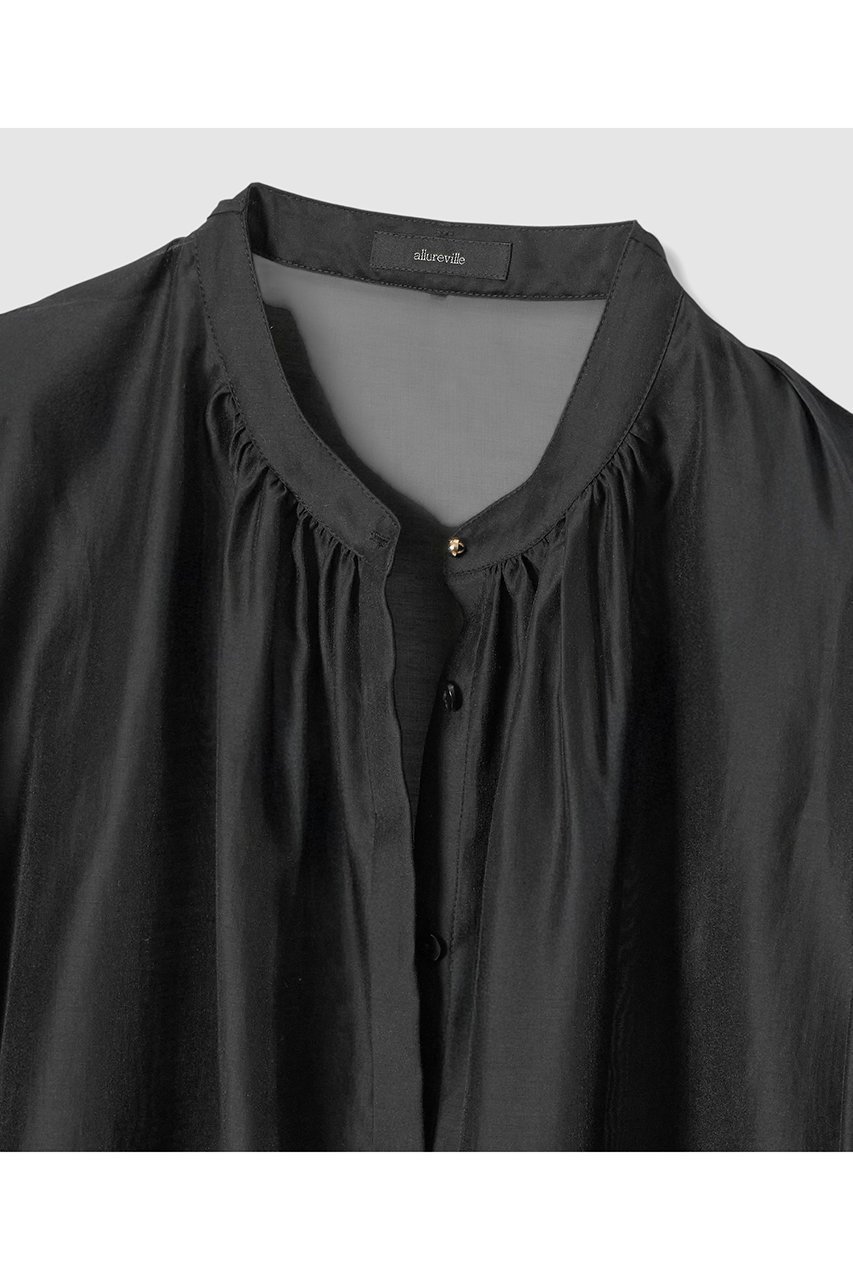 【アルアバイル/allureville】のスリーブコンシャスブラウス 人気、トレンドファッション・服の通販 founy(ファニー) 　ファッション　Fashion　レディースファッション　Fashion for Women　トップス・カットソー　Cut & Sew Tops　シャツ・ブラウス・オフィスカジュアル　Elegant Blouses & Button-Ups　2026年　2026　ギャザー　Gathered, Ruffled　シンプル　Simple, Minimal　スタンド　Stand Collar, Upright Stand　スリーブ　Sleeve, Long Sleeve / Short Sleeve　フロント　Front, Front Design　ロング　Long, Long-Length　エレガント 上品　Elegant　夏　Summer　春　Spring　S/S・春夏　SS, Spring/Summer, Warm Season　other-5|ID: prp329100004855425 ipo3291000000035776874