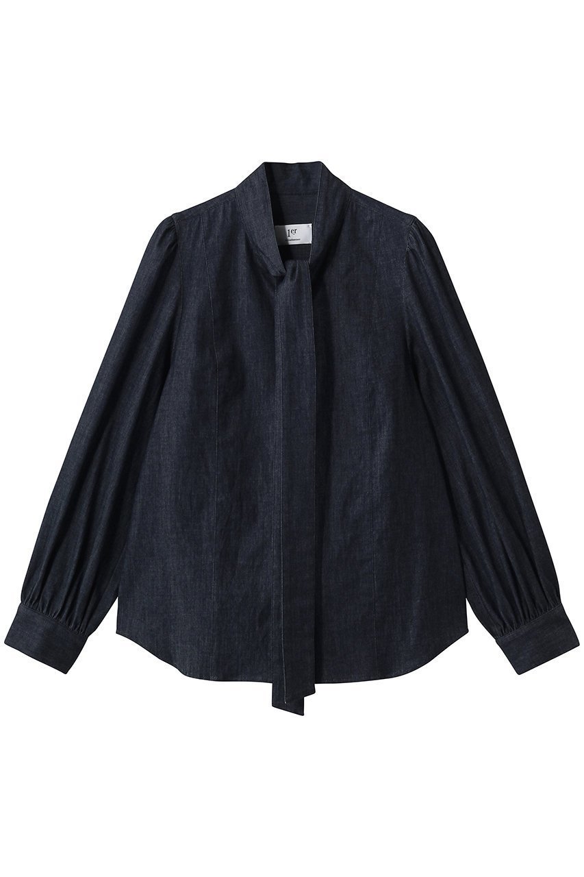 【プルミエ アロンディスモン/1er Arrondissement】のライトデニムボウタイブラウス 人気、トレンドファッション・服の通販 founy(ファニー) 　ファッション　Fashion　レディースファッション　Fashion for Women　トップス・カットソー　Cut & Sew Tops　シャツ・ブラウス・オフィスカジュアル　Elegant Blouses & Button-Ups　2026年　2026　スリーブ　Sleeve, Long Sleeve / Short Sleeve　デニム　Denim, Jeans Material　ロング　Long, Long-Length　エレガント 上品　Elegant　夏　Summer　定番　Standard, Basic Item　春　Spring　S/S・春夏　SS, Spring/Summer, Warm Season　 other-1|ID: prp329100004855458 ipo3291000000035777100