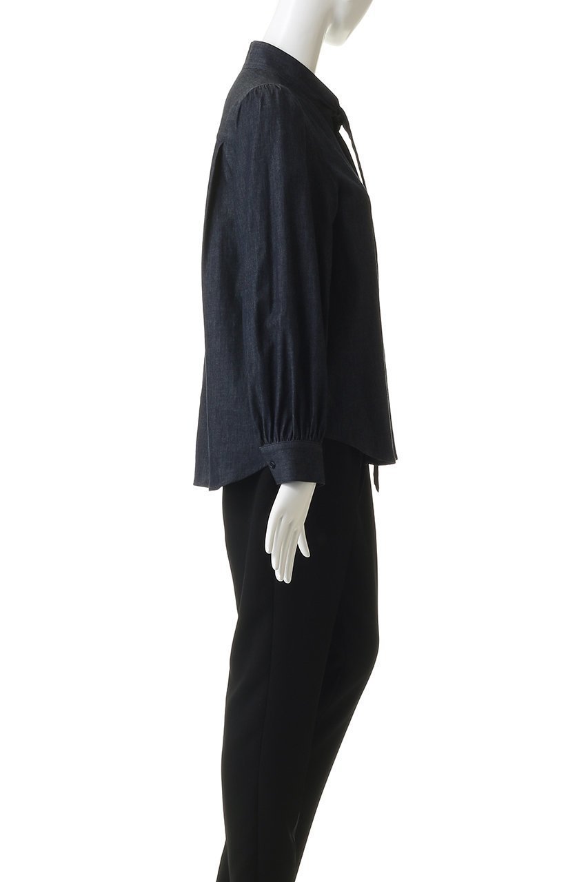 【プルミエ アロンディスモン/1er Arrondissement】のライトデニムボウタイブラウス 人気、トレンドファッション・服の通販 founy(ファニー) 　ファッション　Fashion　レディースファッション　Fashion for Women　トップス・カットソー　Cut & Sew Tops　シャツ・ブラウス・オフィスカジュアル　Elegant Blouses & Button-Ups　2026年　2026　スリーブ　Sleeve, Long Sleeve / Short Sleeve　デニム　Denim, Jeans Material　ロング　Long, Long-Length　エレガント 上品　Elegant　夏　Summer　定番　Standard, Basic Item　春　Spring　S/S・春夏　SS, Spring/Summer, Warm Season　other-3|ID: prp329100004855458 ipo3291000000035777103