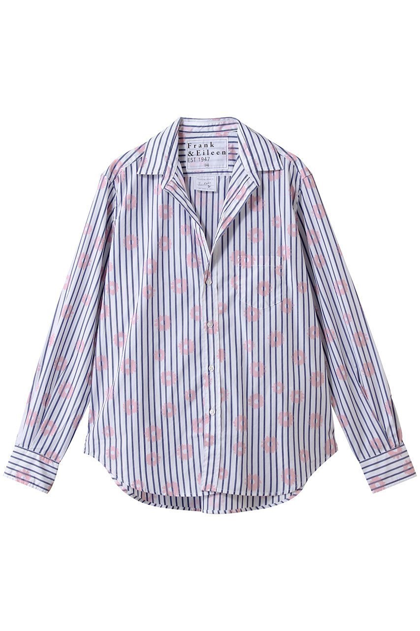 【フランク&アイリーン/Frank&Eileen】のEILEEN イタリアンコットン ストライプフラワー シャツ 人気、トレンドファッション・服の通販 founy(ファニー) 　ファッション　Fashion　レディースファッション　Fashion for Women　トップス・カットソー　Cut & Sew Tops　シャツ・ブラウス・オフィスカジュアル　Elegant Blouses & Button-Ups　2026年　2026　スタイリッシュ　Stylish, Fashionable　ストライプ　Stripe, Striped Pattern　スリーブ　Sleeve, Long Sleeve / Short Sleeve　フラワー　Flower, Floral　ロング　Long, Long-Length　夏　Summer　春　Spring　S/S・春夏　SS, Spring/Summer, Warm Season　 other-1|ID: prp329100004855460 ipo3291000000035777112