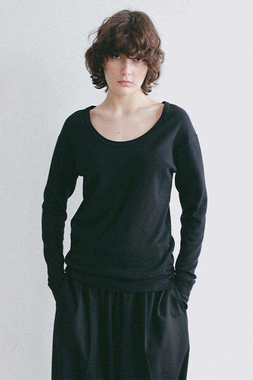 【エトレトウキョウ/ETRE TOKYO】のオーガニックコットンUネックロンTee インテリア・キッズ・メンズ・レディースファッション・服の通販 founy(ファニー) 　ファッション　Fashion　レディースファッション　Fashion for Women　トップス・カットソー　Cut & Sew Tops　シャツ・ブラウス・オフィスカジュアル　Elegant Blouses & Button-Ups　ロングTシャツ・Tシャツ　Longline T-Shirts & Tees　カットソー・ベーシックTシャツ　Cut-and-Sewn Tops / Stretch Tees & Basics　インナー　Innerwear　春　Spring　カーディガン　Cardigan, Knitwear　ジャケット　Jacket, Outerwear　スリーブ　Sleeve, Long Sleeve / Short Sleeve　デコルテ　Décolleté, Neckline　デニム　Denim, Jeans Material　なめらか　Smooth, Silky Texture　バランス　Balance, Style Balance　フィット　Fit, Slim Fit　ロング　Long, Long-Length　ワイド　Wide, Wide Fit　S/S・春夏　SS, Spring/Summer, Warm Season　夏　Summer　2026年　2026　ブラック|ID: prp329100004856712 ipo3291000000035820297