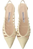 【ネブローニ/NEBULONI E】のカットワークスリングバックシューズ 【ELLE SHOP限定】ライトイエロー|ID: prp329100004856721 ipo3291000000036904998