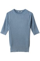 【スローン/SLOANE】の18Gワイドリブ シルク 5分袖クルーネック 人気、トレンドファッション・服の通販 founy(ファニー) ファッション Fashion レディースファッション Fashion for Women トップス・カットソー Cut & Sew Tops ニット Knit Tops & Sweaters カジュアルプルオーバー・ニットトップス Pullovers & Knit Tops / Casual Pullovers 2026年 2026 なめらか Smooth, Silky Texture シルク Silk, 100% Silk フィット Fit, Slim Fit ワイドリブ Wide Rib, Wide Ribbed Knit エレガント 上品 Elegant 夏 Summer 春 Spring S/S・春夏 SS, Spring/Summer, Warm Season |ID:prp329100004856729