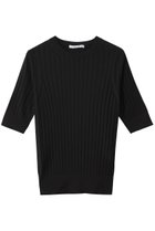 【スローン/SLOANE】の18Gワイドリブ シルク 5分袖クルーネック 人気、トレンドファッション・服の通販 founy(ファニー) ファッション Fashion レディースファッション Fashion for Women トップス・カットソー Cut & Sew Tops ニット Knit Tops & Sweaters カジュアルプルオーバー・ニットトップス Pullovers & Knit Tops / Casual Pullovers 2026年 2026 なめらか Smooth, Silky Texture シルク Silk, 100% Silk フィット Fit, Slim Fit ワイドリブ Wide Rib, Wide Ribbed Knit エレガント 上品 Elegant 夏 Summer 春 Spring S/S・春夏 SS, Spring/Summer, Warm Season thumbnail ブラック|ID: prp329100004856729 ipo3291000000035820539