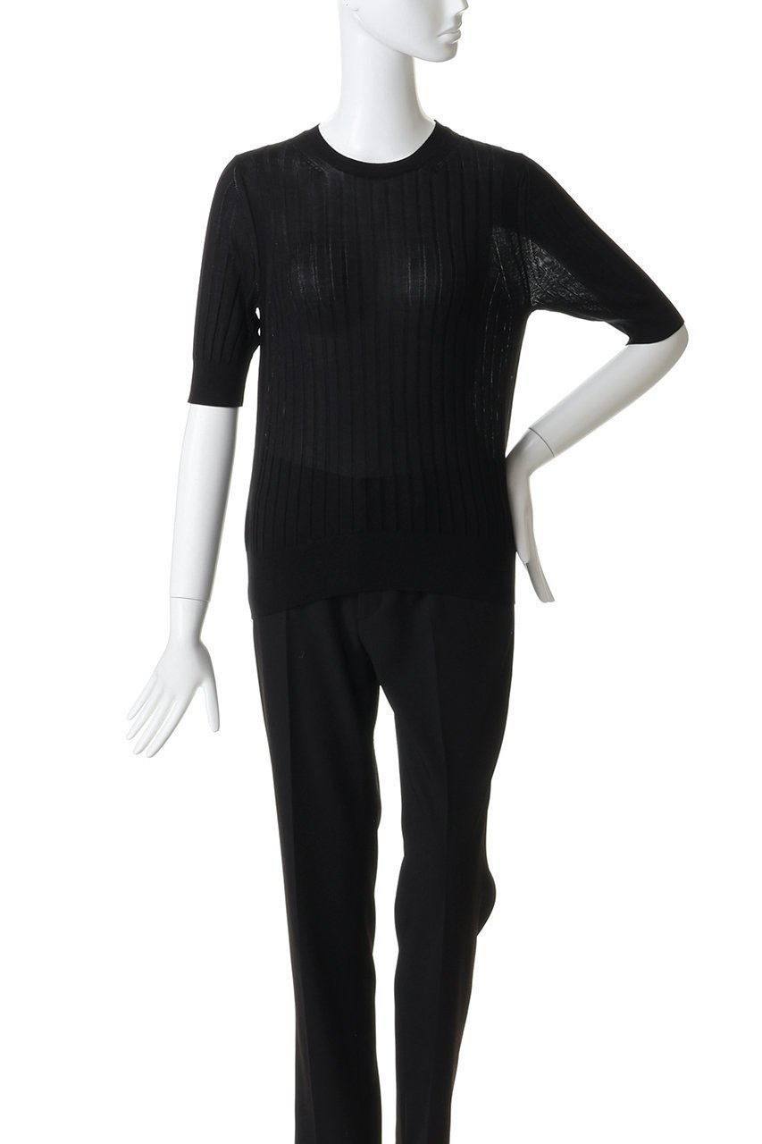 【スローン/SLOANE】の18Gワイドリブ シルク 5分袖クルーネック 人気、トレンドファッション・服の通販 founy(ファニー) ファッション Fashion レディースファッション Fashion for Women トップス・カットソー Cut & Sew Tops ニット Knit Tops & Sweaters カジュアルプルオーバー・ニットトップス Pullovers & Knit Tops / Casual Pullovers 2026年 2026 なめらか Smooth, Silky Texture シルク Silk, 100% Silk フィット Fit, Slim Fit ワイドリブ Wide Rib, Wide Ribbed Knit エレガント 上品 Elegant 夏 Summer 春 Spring S/S・春夏 SS, Spring/Summer, Warm Season other-2|ID: prp329100004856729 ipo3291000000035820541