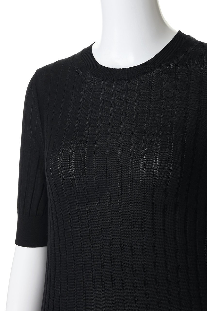 【スローン/SLOANE】の18Gワイドリブ シルク 5分袖クルーネック 人気、トレンドファッション・服の通販 founy(ファニー) ファッション Fashion レディースファッション Fashion for Women トップス・カットソー Cut & Sew Tops ニット Knit Tops & Sweaters カジュアルプルオーバー・ニットトップス Pullovers & Knit Tops / Casual Pullovers 2026年 2026 なめらか Smooth, Silky Texture シルク Silk, 100% Silk フィット Fit, Slim Fit ワイドリブ Wide Rib, Wide Ribbed Knit エレガント 上品 Elegant 夏 Summer 春 Spring S/S・春夏 SS, Spring/Summer, Warm Season other-5|ID: prp329100004856729 ipo3291000000035820546