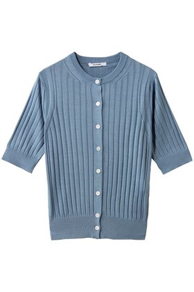 【スローン/SLOANE】の18Gワイドリブ シルク 5分袖クルーネックカーディガン 人気、トレンドファッション・服の通販 founy(ファニー) ファッション Fashion レディースファッション Fashion for Women トップス・カットソー Cut & Sew Tops ニット Knit Tops & Sweaters カーディガン・羽織り Layered Style Cardigans 2026年 2026 なめらか Smooth, Silky Texture カーディガン Cardigan, Knitwear シルク Silk, 100% Silk フィット Fit, Slim Fit ワイドリブ Wide Rib, Wide Ribbed Knit エレガント 上品 Elegant 夏 Summer 春 Spring S/S・春夏 SS, Spring/Summer, Warm Season |ID:prp329100004856730