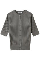 【スローン/SLOANE】の18Gワイドリブ シルク 5分袖クルーネックカーディガン 人気、トレンドファッション・服の通販 founy(ファニー) ファッション Fashion レディースファッション Fashion for Women トップス・カットソー Cut & Sew Tops ニット Knit Tops & Sweaters カーディガン・羽織り Layered Style Cardigans 2026年 2026 なめらか Smooth, Silky Texture カーディガン Cardigan, Knitwear シルク Silk, 100% Silk フィット Fit, Slim Fit ワイドリブ Wide Rib, Wide Ribbed Knit エレガント 上品 Elegant 夏 Summer 春 Spring S/S・春夏 SS, Spring/Summer, Warm Season thumbnail グレー|ID: prp329100004856730 ipo3291000000035820549