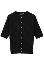 【スローン/SLOANE】の18Gワイドリブ シルク 5分袖クルーネックカーディガン 人気、トレンドファッション・服の通販 founy(ファニー) ファッション Fashion レディースファッション Fashion for Women トップス・カットソー Cut & Sew Tops ニット Knit Tops & Sweaters カーディガン・羽織り Layered Style Cardigans 2026年 2026 なめらか Smooth, Silky Texture カーディガン Cardigan, Knitwear シルク Silk, 100% Silk フィット Fit, Slim Fit ワイドリブ Wide Rib, Wide Ribbed Knit エレガント 上品 Elegant 夏 Summer 春 Spring S/S・春夏 SS, Spring/Summer, Warm Season thumbnail ブラック|ID: prp329100004856730 ipo3291000000035820553