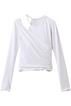 【ジュリエ/Julier】のエコシーベア天ロングスリーブプルオーバー/パット付 人気、トレンドファッション・服の通販 founy(ファニー) ファッション Fashion レディースファッション Fashion for Women トップス・カットソー Cut & Sew Tops カジュアルプルオーバー・ニットトップス Pullovers & Knit Tops / Casual Pullovers スポーツウェア Functional & Stylish Sportswear スポーツ トップス Athletic Tops / Workout Tops / Training Shirts カシュクール Wrap Design スポーツ Sports, Activewear フィット Fit, Slim Fit ヨガ Yoga, Yoga Wear ワーク Workwear, Utility Style 新作・新入荷 New Arrivals / New In thumbnail オフホワイト|ID: prp329100004856736 ipo3291000000035820669