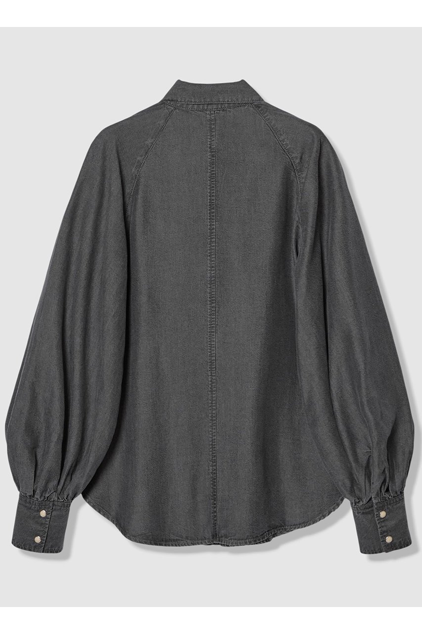 【アルアバイル/allureville】の【WEB・一部店舗別注】デニムボウブラウス 人気、トレンドファッション・服の通販 founy(ファニー) 　ファッション　Fashion　レディースファッション　Fashion for Women　トップス・カットソー　Cut & Sew Tops　シャツ・ブラウス・オフィスカジュアル　Elegant Blouses & Button-Ups　2026年　2026　ウエスタン　Western Style　ジャケット　Jacket, Outerwear　スリーブ　Sleeve, Long Sleeve / Short Sleeve　ツイード　Twill, Twill Weave　デニム　Denim, Jeans Material　ドット　Polka Dot, Dot Pattern　フェミニン　Feminine, Girly　マニッシュ　Mannish, Boyish　リボン　Ribbon, Bow　ロング　Long, Long-Length　ヴィンテージ　Vintage Style　別注　Limited Edition, Custom Order　夏　Summer　春　Spring　S/S・春夏　SS, Spring/Summer, Warm Season　other-2|ID: prp329100004856741 ipo3291000000035820748