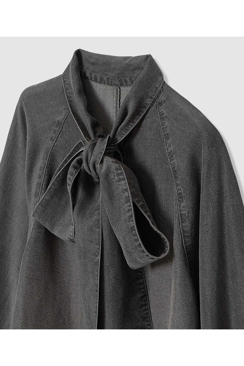 【アルアバイル/allureville】の【WEB・一部店舗別注】デニムボウブラウス 人気、トレンドファッション・服の通販 founy(ファニー) 　ファッション　Fashion　レディースファッション　Fashion for Women　トップス・カットソー　Cut & Sew Tops　シャツ・ブラウス・オフィスカジュアル　Elegant Blouses & Button-Ups　2026年　2026　ウエスタン　Western Style　ジャケット　Jacket, Outerwear　スリーブ　Sleeve, Long Sleeve / Short Sleeve　ツイード　Twill, Twill Weave　デニム　Denim, Jeans Material　ドット　Polka Dot, Dot Pattern　フェミニン　Feminine, Girly　マニッシュ　Mannish, Boyish　リボン　Ribbon, Bow　ロング　Long, Long-Length　ヴィンテージ　Vintage Style　別注　Limited Edition, Custom Order　夏　Summer　春　Spring　S/S・春夏　SS, Spring/Summer, Warm Season　other-3|ID: prp329100004856741 ipo3291000000035820749