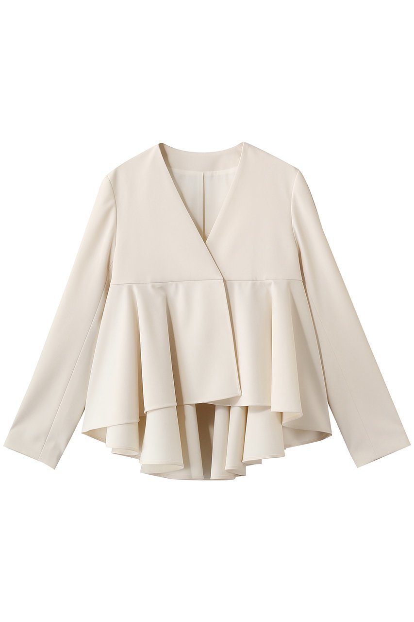 【アルアバイル/allureville】の【Loulou Willoughby】ダブルクロスフレアペプラムジャケット インテリア・キッズ・メンズ・レディースファッション・服の通販 founy(ファニー) 　ファッション　Fashion　レディースファッション　Fashion for Women　アウター　Coat / Outerwear Collection　レディースジャケット・軽アウター　Jackets　2026年　2026　インナー　Innerwear　ジャケット　Jacket, Outerwear　ダブル　Double, Double-Breasted　フォルム　Silhouette, Form　フレア　Flare, Flared　ペプラム　Peplum, Flared Hem　夏　Summer　春　Spring　S/S・春夏　SS, Spring/Summer, Warm Season　ビジネス 仕事 通勤　Business / Work / Commuting　アイボリー|ID: prp329100004856744 ipo3291000000035820787