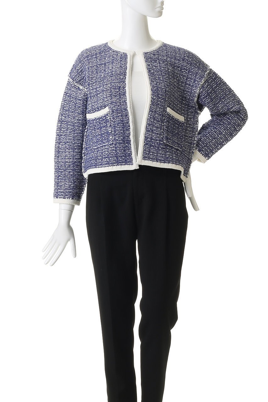 【アルアバイル/allureville】のリバーシブルツィードカーディガン 人気、トレンドファッション・服の通販 founy(ファニー) 　ファッション　Fashion　レディースファッション　Fashion for Women　トップス・カットソー　Cut & Sew Tops　ニット　Knit Tops & Sweaters　カーディガン・羽織り　Layered Style Cardigans　2026年　2026　カーディガン　Cardigan, Knitwear　コンパクト　Compact, Small Size　ショルダー　Shoulder, Shoulder Strap　チェック　Check, Plaid, Tartan　トリミング　Trimming, Decorative Edge　ドロップ　Drop Shoulder, Dropped Style　ポケット　Pocket, Pocket Detail　夏　Summer　春　Spring　S/S・春夏　SS, Spring/Summer, Warm Season　other-2|ID: prp329100004856745 ipo3291000000035820805