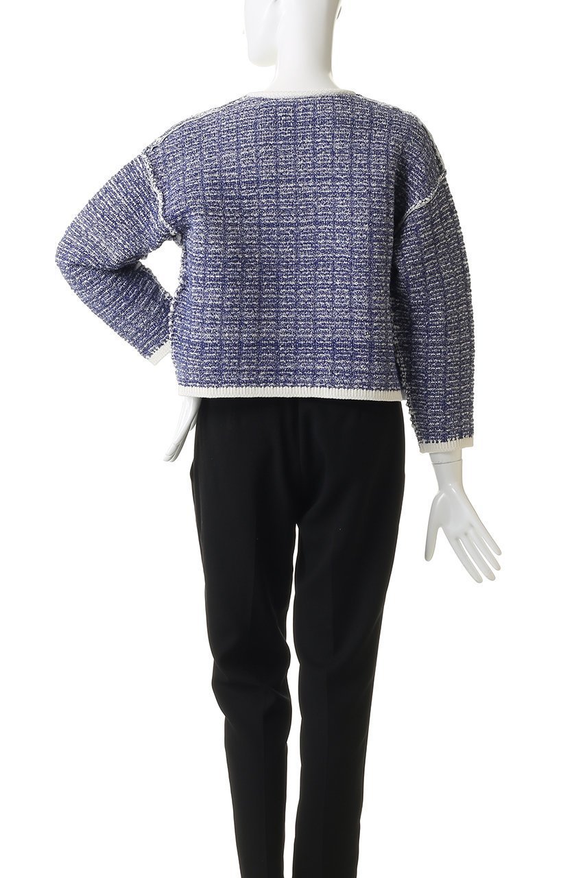 【アルアバイル/allureville】のリバーシブルツィードカーディガン 人気、トレンドファッション・服の通販 founy(ファニー) 　ファッション　Fashion　レディースファッション　Fashion for Women　トップス・カットソー　Cut & Sew Tops　ニット　Knit Tops & Sweaters　カーディガン・羽織り　Layered Style Cardigans　2026年　2026　カーディガン　Cardigan, Knitwear　コンパクト　Compact, Small Size　ショルダー　Shoulder, Shoulder Strap　チェック　Check, Plaid, Tartan　トリミング　Trimming, Decorative Edge　ドロップ　Drop Shoulder, Dropped Style　ポケット　Pocket, Pocket Detail　夏　Summer　春　Spring　S/S・春夏　SS, Spring/Summer, Warm Season　other-4|ID: prp329100004856745 ipo3291000000035820807