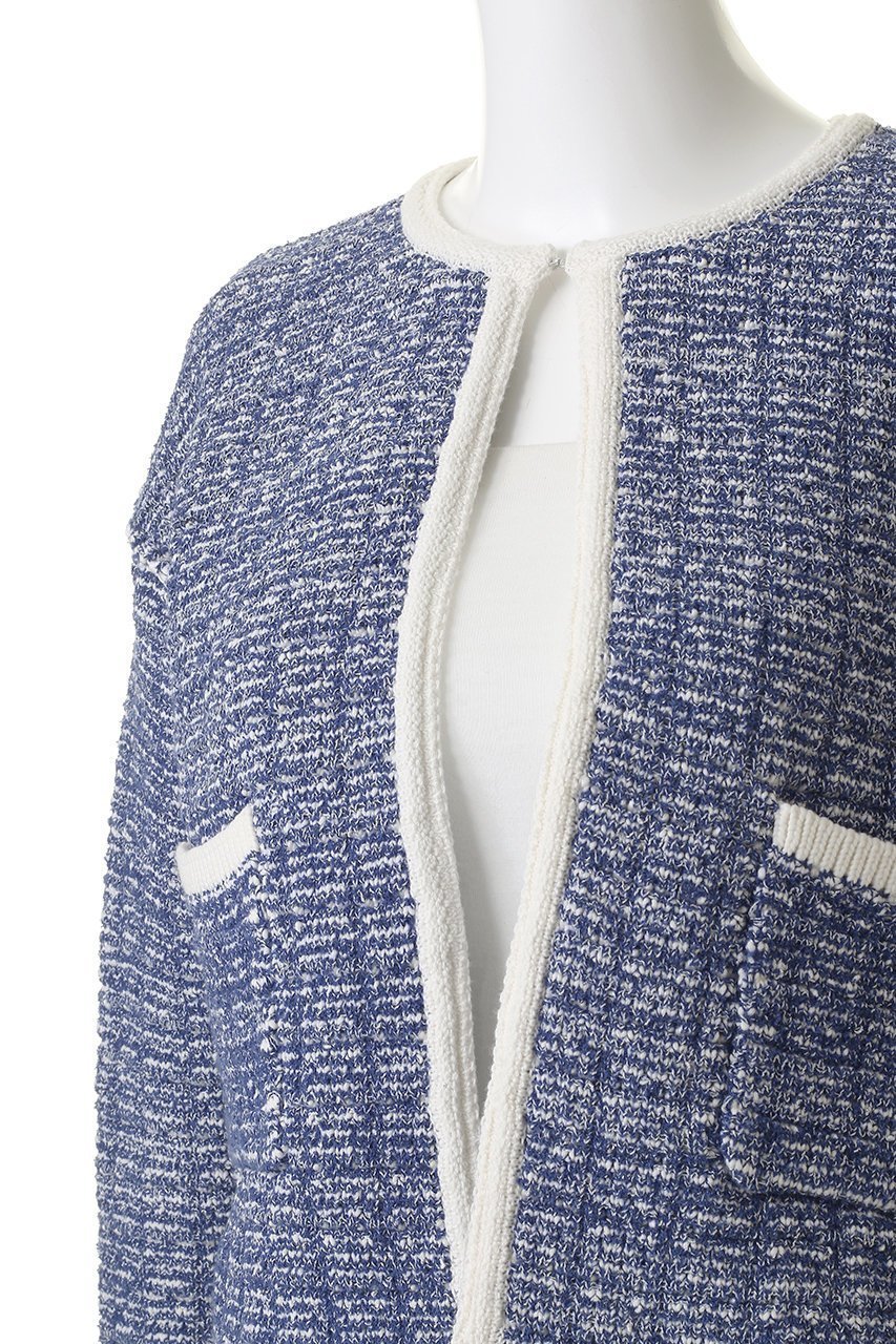 【アルアバイル/allureville】のリバーシブルツィードカーディガン 人気、トレンドファッション・服の通販 founy(ファニー) 　ファッション　Fashion　レディースファッション　Fashion for Women　トップス・カットソー　Cut & Sew Tops　ニット　Knit Tops & Sweaters　カーディガン・羽織り　Layered Style Cardigans　2026年　2026　カーディガン　Cardigan, Knitwear　コンパクト　Compact, Small Size　ショルダー　Shoulder, Shoulder Strap　チェック　Check, Plaid, Tartan　トリミング　Trimming, Decorative Edge　ドロップ　Drop Shoulder, Dropped Style　ポケット　Pocket, Pocket Detail　夏　Summer　春　Spring　S/S・春夏　SS, Spring/Summer, Warm Season　other-5|ID: prp329100004856745 ipo3291000000035820809