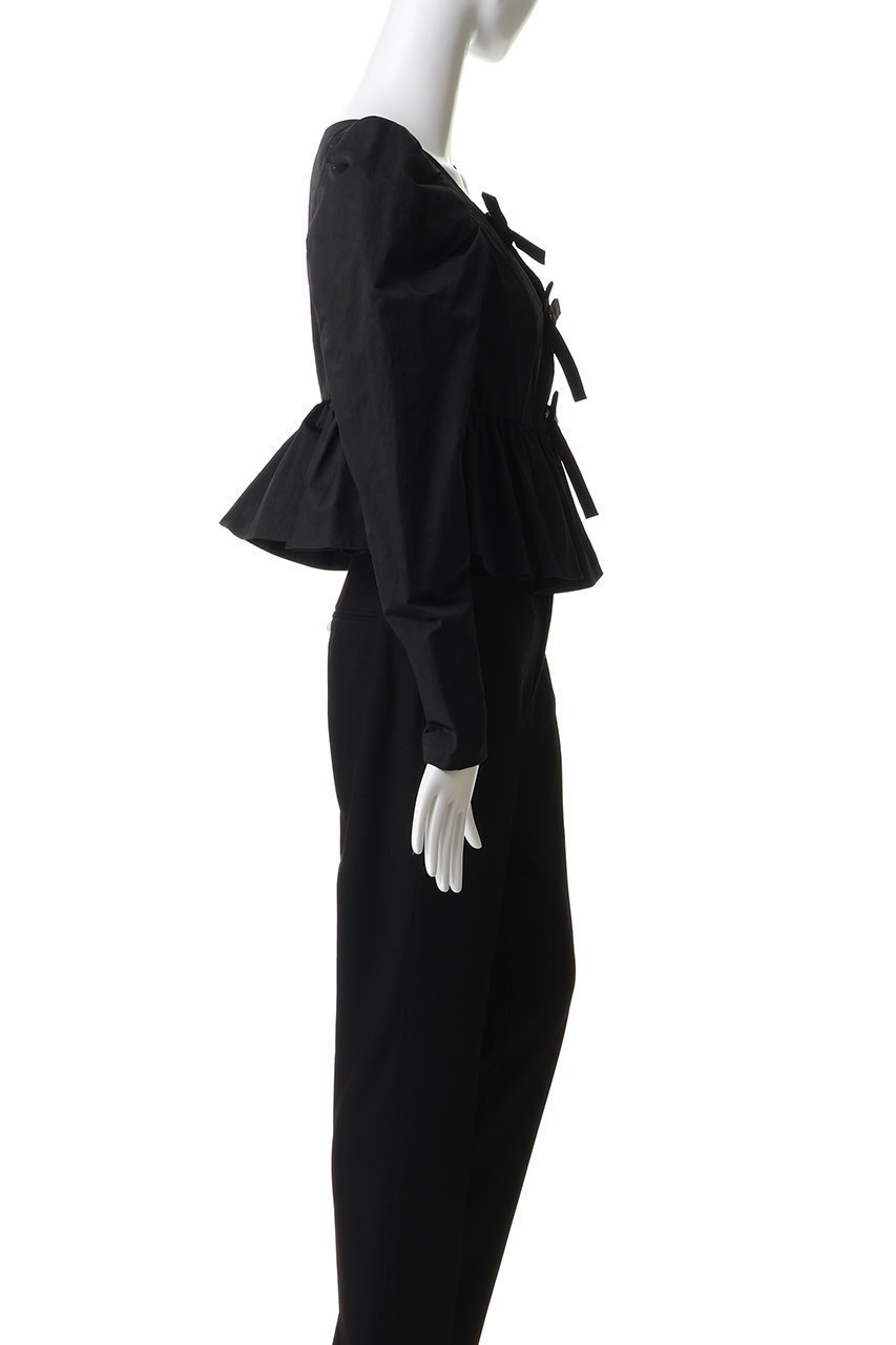 【クラネ/CLANE】のSHORT PEPLUM RIBBON TOPS シャツ/ブラウス 人気、トレンドファッション・服の通販 founy(ファニー) 　ファッション　Fashion　レディースファッション　Fashion for Women　トップス・カットソー　Cut & Sew Tops　シャツ・ブラウス・オフィスカジュアル　Elegant Blouses & Button-Ups　2026年　2026　コンパクト　Compact, Small Size　スリーブ　Sleeve, Long Sleeve / Short Sleeve　フェミニン　Feminine, Girly　フロント　Front, Front Design　プリーツ　Pleats, Pleated　マニッシュ　Mannish, Boyish　モダン　Modern, Contemporary　リボン　Ribbon, Bow　ロング　Long, Long-Length　夏　Summer　春　Spring　S/S・春夏　SS, Spring/Summer, Warm Season　other-3|ID: prp329100004856748 ipo3291000000035820845