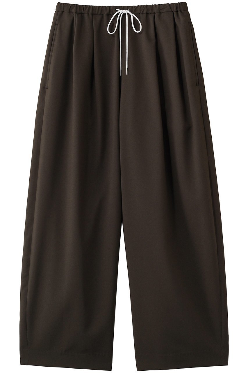 【エリオポール/heliopole】のバレルレッグタックパンツ インテリア・キッズ・メンズ・レディースファッション・服の通販 founy(ファニー) 　ファッション　Fashion　レディースファッション　Fashion for Women　パンツ　Pants & Trousers　2026年　2026　おすすめ　Recommended / Our Picks　コンパクト　Compact, Small Size　ロング　Long, Long-Length　ワイド　Wide, Wide Fit　夏　Summer　春　Spring　S/S・春夏　SS, Spring/Summer, Warm Season　ダークブラウン|ID: prp329100004856755 ipo3291000000035820919