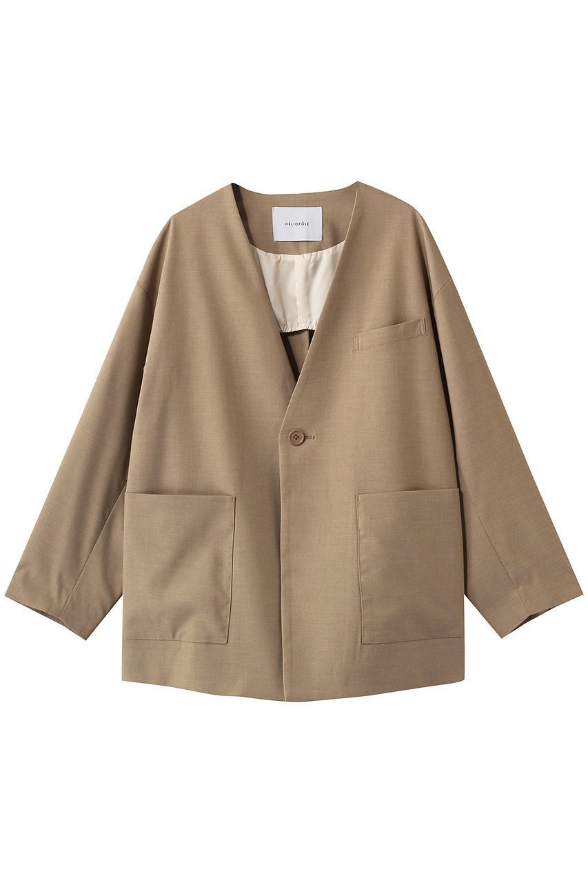 【エリオポール/heliopole】のthe ELLISON ジャケット(NO COLLAR) インテリア・キッズ・メンズ・レディースファッション・服の通販 founy(ファニー) ファッション Fashion レディースファッション Fashion for Women アウター Coat / Outerwear Collection レディースジャケット・軽アウター Jackets ジャケット Jacket, Outerwear 再入荷 Restock / Back in Stock 夏 Summer 春 Spring S/S・春夏 SS, Spring/Summer, Warm Season ベージュ|ID: prp329100004856759 ipo3291000000036102885