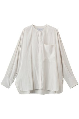 【エリオポール/heliopole】のクレープカラーレスシャツ 人気、トレンドファッション・服の通販 founy(ファニー) ファッション Fashion レディースファッション Fashion for Women トップス・カットソー Cut & Sew Tops シャツ・ブラウス・オフィスカジュアル Elegant Blouses & Button-Ups 2026年 2026 とろみ Fluid, Flowy Fabric スリーブ Sleeve, Long Sleeve / Short Sleeve ロング Long, Long-Length 夏 Summer 春 Spring S/S・春夏 SS, Spring/Summer, Warm Season |ID:prp329100004856760