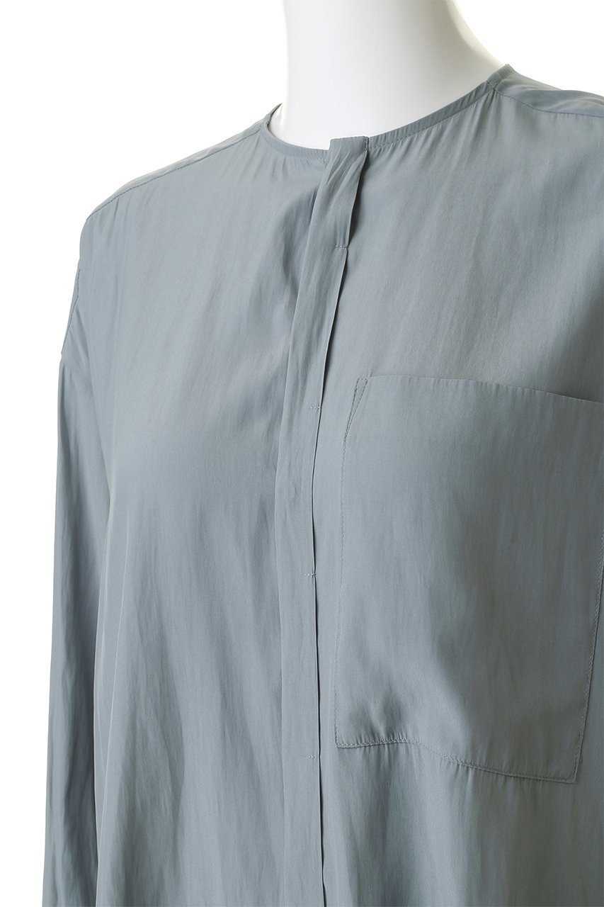 【エリオポール/heliopole】のクレープカラーレスシャツ 人気、トレンドファッション・服の通販 founy(ファニー) ファッション Fashion レディースファッション Fashion for Women トップス・カットソー Cut & Sew Tops シャツ・ブラウス・オフィスカジュアル Elegant Blouses & Button-Ups 2026年 2026 とろみ Fluid, Flowy Fabric スリーブ Sleeve, Long Sleeve / Short Sleeve ロング Long, Long-Length 夏 Summer 春 Spring S/S・春夏 SS, Spring/Summer, Warm Season other-5|ID: prp329100004856760 ipo3291000000035820999