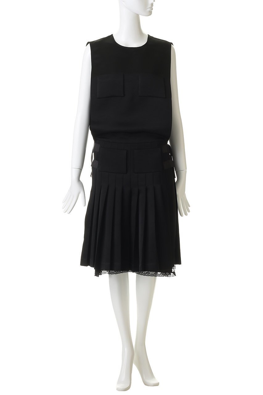 【ジェイドット/j.】のダブルサテン レイヤードプリーツワンピース 人気、トレンドファッション・服の通販 founy(ファニー) 　ファッション　Fashion　レディースファッション　Fashion for Women　ワンピース　Dresses　チュニック　Tunic Tops & Dresses　サテン　Satin, Glossy Fabric　ジュエリー　Jewelry, Accessories　ダブル　Double, Double-Breasted　チュニック　Tunic, Long Top　プリーツ　Pleats, Pleated　ポケット　Pocket, Pocket Detail　リュクス　Luxury, Elegant, High-End, Chic　レース　Lace, Lace Fabric　ロング　Long, Long-Length　エレガント 上品　Elegant　新作・新入荷　New Arrivals / New In　other-2|ID: prp329100004856766 ipo3291000000035821081