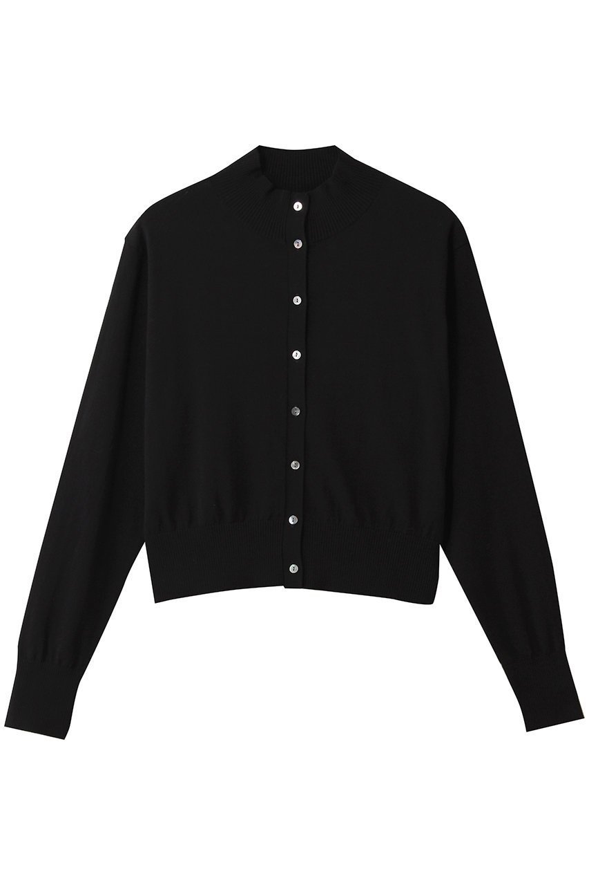 【ミディウミソリッド/MIDIUMISOLID】のh/neck short CD カーディガン インテリア・キッズ・メンズ・レディースファッション・服の通販 founy(ファニー) 　ファッション　Fashion　レディースファッション　Fashion for Women　トップス・カットソー　Cut & Sew Tops　ニット　Knit Tops & Sweaters　カーディガン・羽織り　Layered Style Cardigans　カーディガン　Cardigan, Knitwear　コンパクト　Compact, Small Size　ショート　Short, Short Length　シンプル　Simple, Minimal　トレンド　Trend, Trending Now　ハイネック　High Neck, Mock Neck　エレガント 上品　Elegant　black|ID: prp329100004856770 ipo3291000000036700193