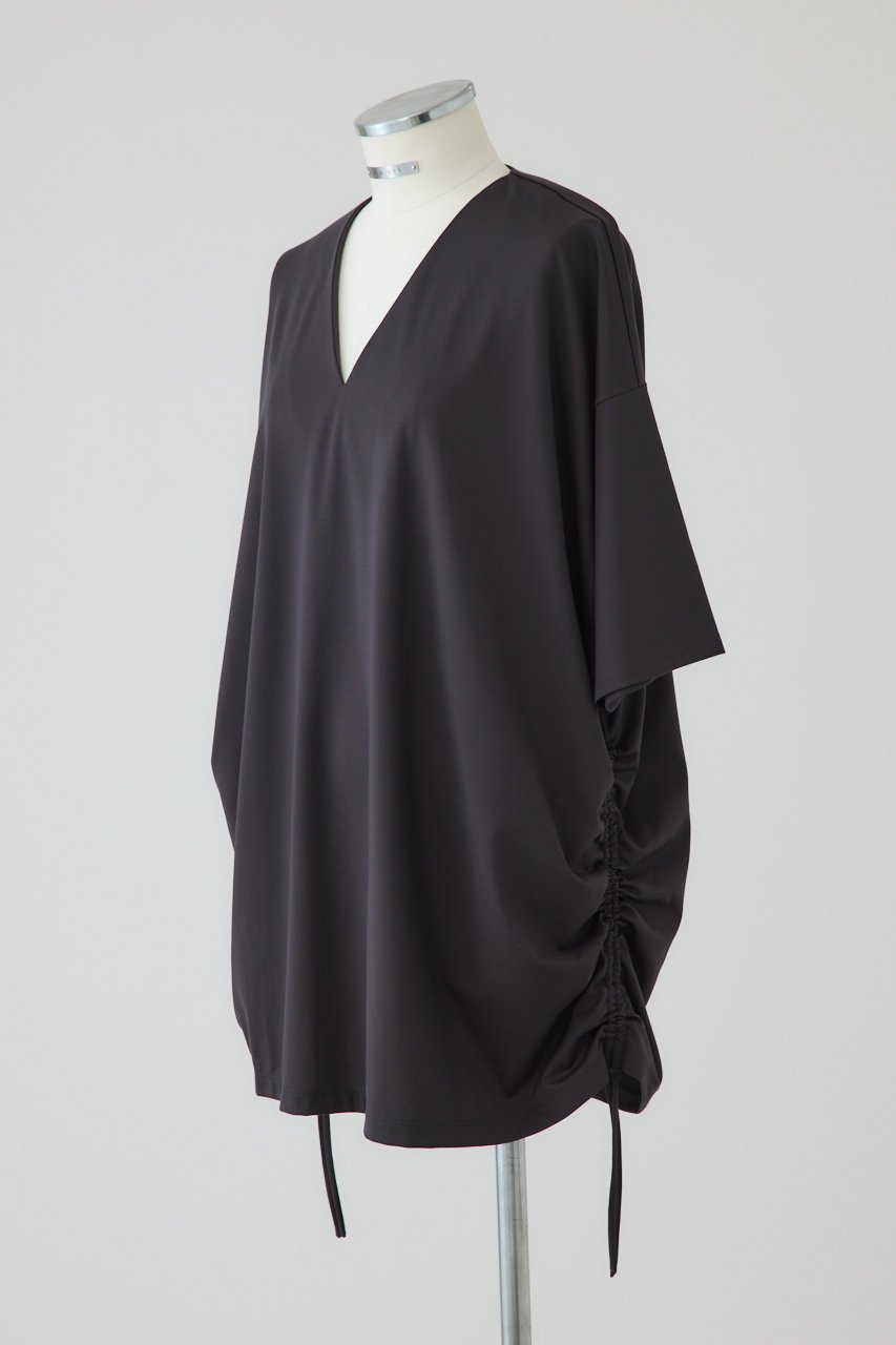 【リムアーク/RIM.ARK】のSide drawstring big T-shirts/Tシャツ 人気、トレンドファッション・服の通販 founy(ファニー) 　ファッション　Fashion　レディースファッション　Fashion for Women　トップス・カットソー　Cut & Sew Tops　シャツ・ブラウス・オフィスカジュアル　Elegant Blouses & Button-Ups　ロングTシャツ・Tシャツ　Longline T-Shirts & Tees　カットソー・ベーシックTシャツ　Cut-and-Sewn Tops / Stretch Tees & Basics　カットソー　Cut and Sewn Top　コンパクト　Compact, Small Size　シャーリング　Shirring, Ruched　ショート　Short, Short Length　スリーブ　Sleeve, Long Sleeve / Short Sleeve　バランス　Balance, Style Balance　エレガント 上品　Elegant　新作・新入荷　New Arrivals / New In　other-2|ID: prp329100004856771 ipo3291000000035821196