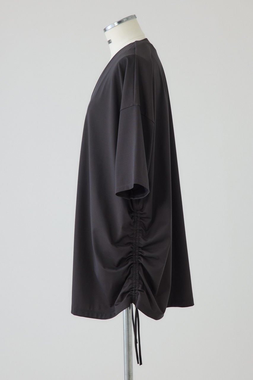 【リムアーク/RIM.ARK】のSide drawstring big T-shirts/Tシャツ 人気、トレンドファッション・服の通販 founy(ファニー) 　ファッション　Fashion　レディースファッション　Fashion for Women　トップス・カットソー　Cut & Sew Tops　シャツ・ブラウス・オフィスカジュアル　Elegant Blouses & Button-Ups　ロングTシャツ・Tシャツ　Longline T-Shirts & Tees　カットソー・ベーシックTシャツ　Cut-and-Sewn Tops / Stretch Tees & Basics　カットソー　Cut and Sewn Top　コンパクト　Compact, Small Size　シャーリング　Shirring, Ruched　ショート　Short, Short Length　スリーブ　Sleeve, Long Sleeve / Short Sleeve　バランス　Balance, Style Balance　エレガント 上品　Elegant　新作・新入荷　New Arrivals / New In　other-3|ID: prp329100004856771 ipo3291000000035821197
