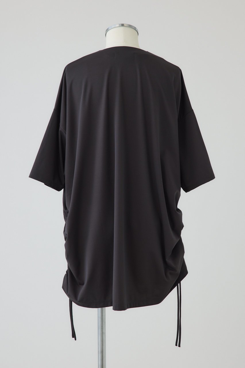 【リムアーク/RIM.ARK】のSide drawstring big T-shirts/Tシャツ 人気、トレンドファッション・服の通販 founy(ファニー) 　ファッション　Fashion　レディースファッション　Fashion for Women　トップス・カットソー　Cut & Sew Tops　シャツ・ブラウス・オフィスカジュアル　Elegant Blouses & Button-Ups　ロングTシャツ・Tシャツ　Longline T-Shirts & Tees　カットソー・ベーシックTシャツ　Cut-and-Sewn Tops / Stretch Tees & Basics　カットソー　Cut and Sewn Top　コンパクト　Compact, Small Size　シャーリング　Shirring, Ruched　ショート　Short, Short Length　スリーブ　Sleeve, Long Sleeve / Short Sleeve　バランス　Balance, Style Balance　エレガント 上品　Elegant　新作・新入荷　New Arrivals / New In　other-4|ID: prp329100004856771 ipo3291000000035821198
