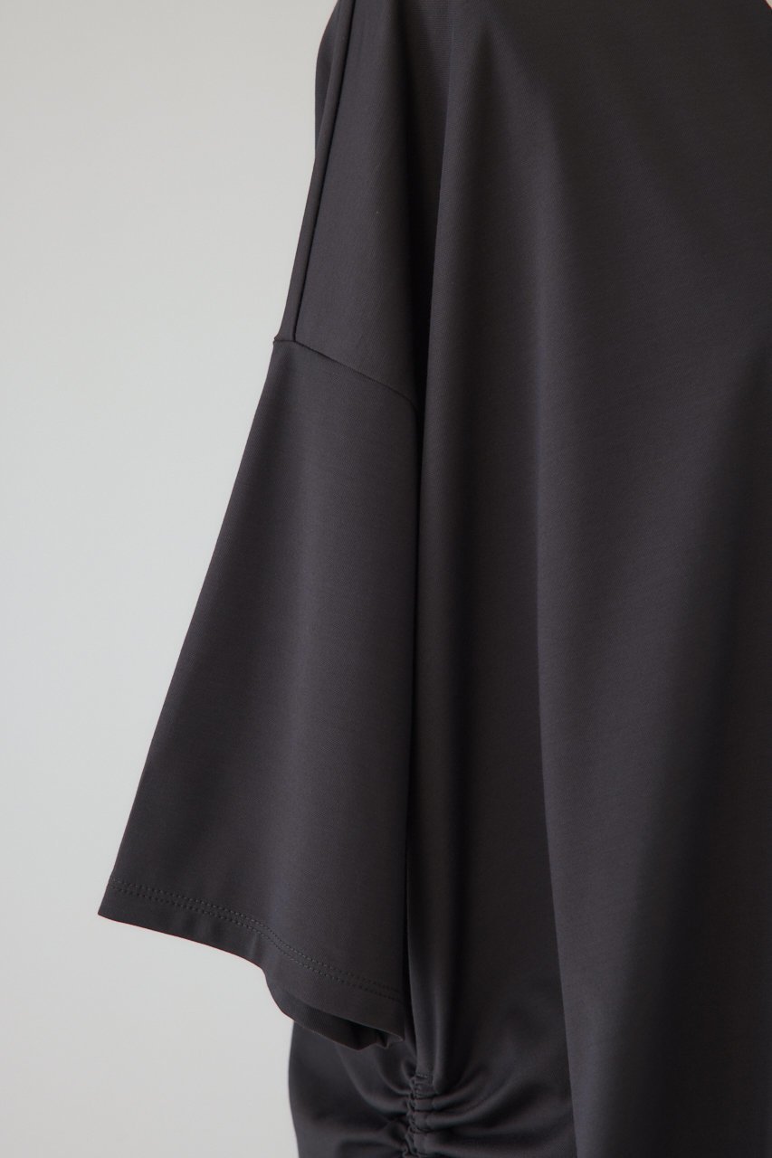 【リムアーク/RIM.ARK】のSide drawstring big T-shirts/Tシャツ 人気、トレンドファッション・服の通販 founy(ファニー) 　ファッション　Fashion　レディースファッション　Fashion for Women　トップス・カットソー　Cut & Sew Tops　シャツ・ブラウス・オフィスカジュアル　Elegant Blouses & Button-Ups　ロングTシャツ・Tシャツ　Longline T-Shirts & Tees　カットソー・ベーシックTシャツ　Cut-and-Sewn Tops / Stretch Tees & Basics　カットソー　Cut and Sewn Top　コンパクト　Compact, Small Size　シャーリング　Shirring, Ruched　ショート　Short, Short Length　スリーブ　Sleeve, Long Sleeve / Short Sleeve　バランス　Balance, Style Balance　エレガント 上品　Elegant　新作・新入荷　New Arrivals / New In　other-7|ID: prp329100004856771 ipo3291000000035821203