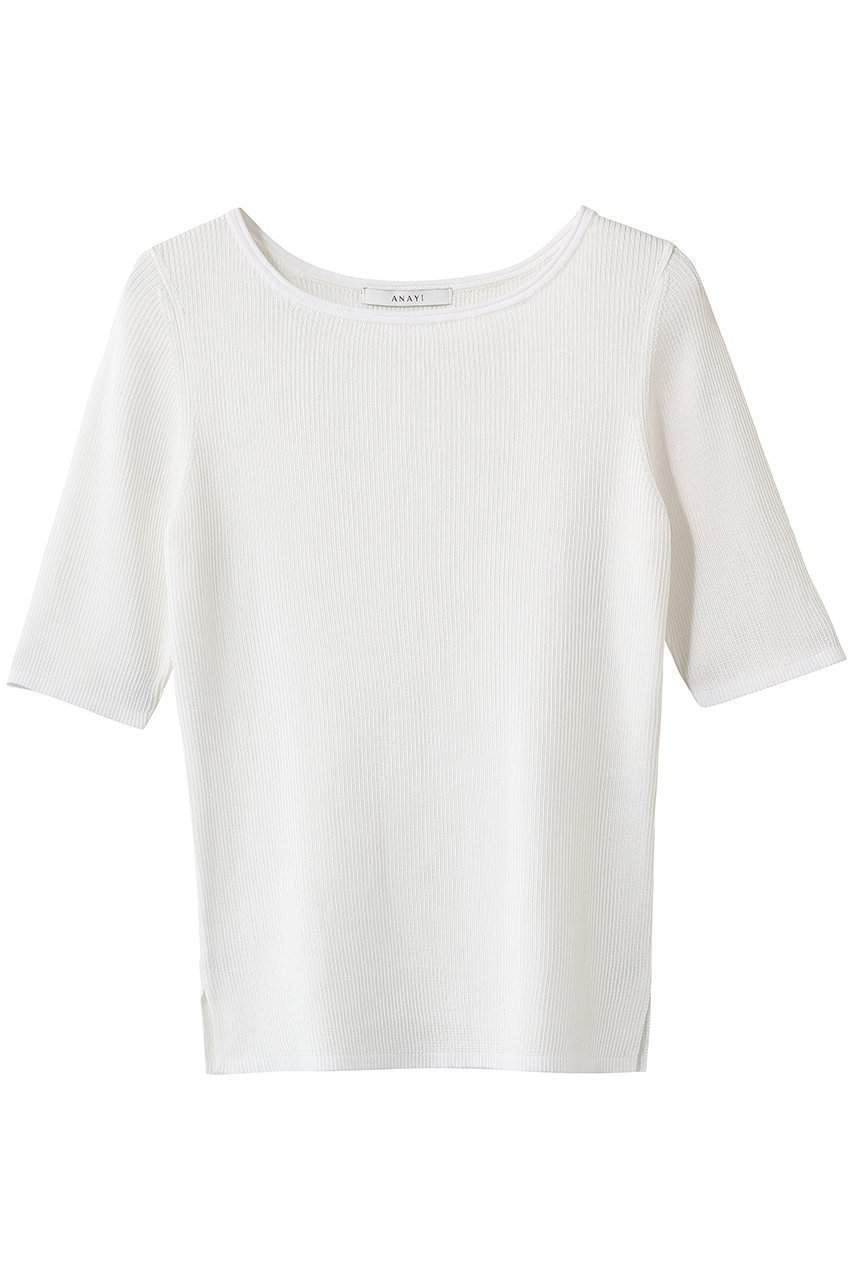 【アナイ/ANAYI】のアセテートポリエステル半袖プルオーバー 人気、トレンドファッション・服の通販 founy(ファニー) 　ファッション　Fashion　レディースファッション　Fashion for Women　トップス・カットソー　Cut & Sew Tops　ニット　Knit Tops & Sweaters　カジュアルプルオーバー・ニットトップス　Pullovers & Knit Tops / Casual Pullovers　2026年　2026　なめらか　Smooth, Silky Texture　インナー　Innerwear　ジャケット　Jacket, Outerwear　半袖　Short Sleeve, Half Sleeve　夏　Summer　春　Spring　S/S・春夏　SS, Spring/Summer, Warm Season　ビジネス 仕事 通勤　Business / Work / Commuting　 other-1|ID: prp329100004856773 ipo3291000000035821223