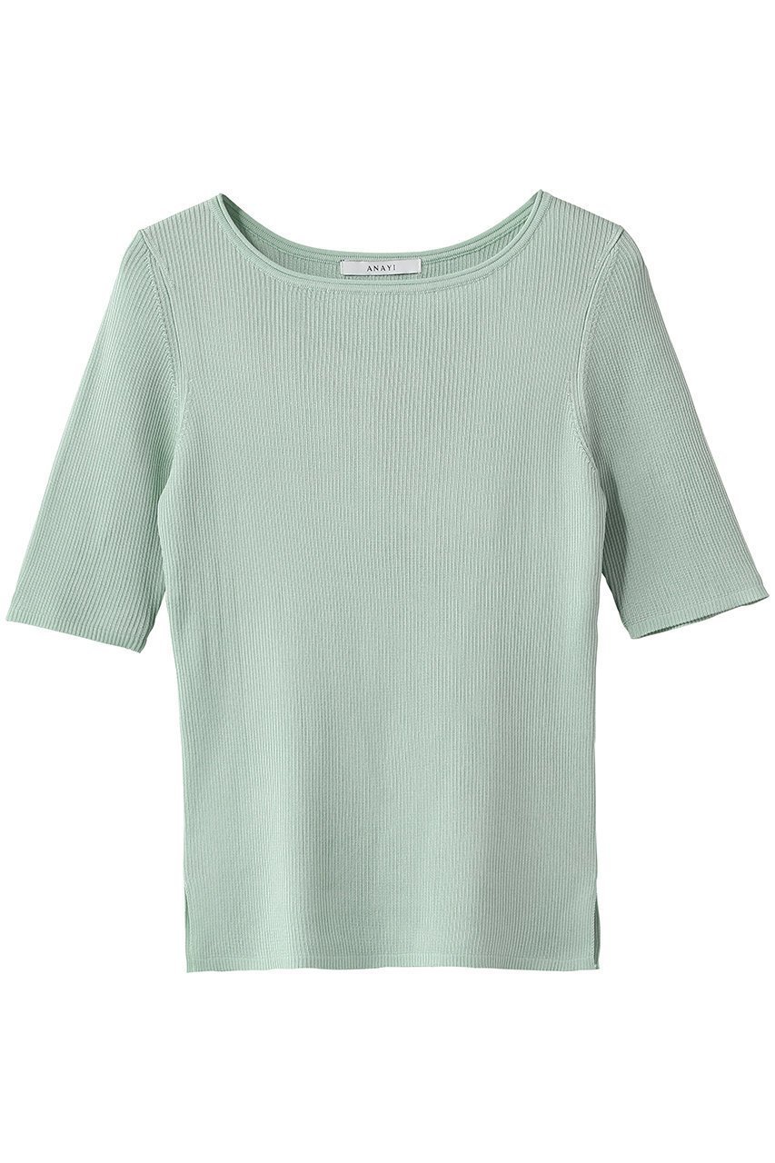 【アナイ/ANAYI】のアセテートポリエステル半袖プルオーバー インテリア・キッズ・メンズ・レディースファッション・服の通販 founy(ファニー) 　ファッション　Fashion　レディースファッション　Fashion for Women　トップス・カットソー　Cut & Sew Tops　ニット　Knit Tops & Sweaters　カジュアルプルオーバー・ニットトップス　Pullovers & Knit Tops / Casual Pullovers　2026年　2026　なめらか　Smooth, Silky Texture　インナー　Innerwear　ジャケット　Jacket, Outerwear　半袖　Short Sleeve, Half Sleeve　夏　Summer　春　Spring　S/S・春夏　SS, Spring/Summer, Warm Season　ビジネス 仕事 通勤　Business / Work / Commuting　ライトブルー|ID: prp329100004856773 ipo3291000000035821232