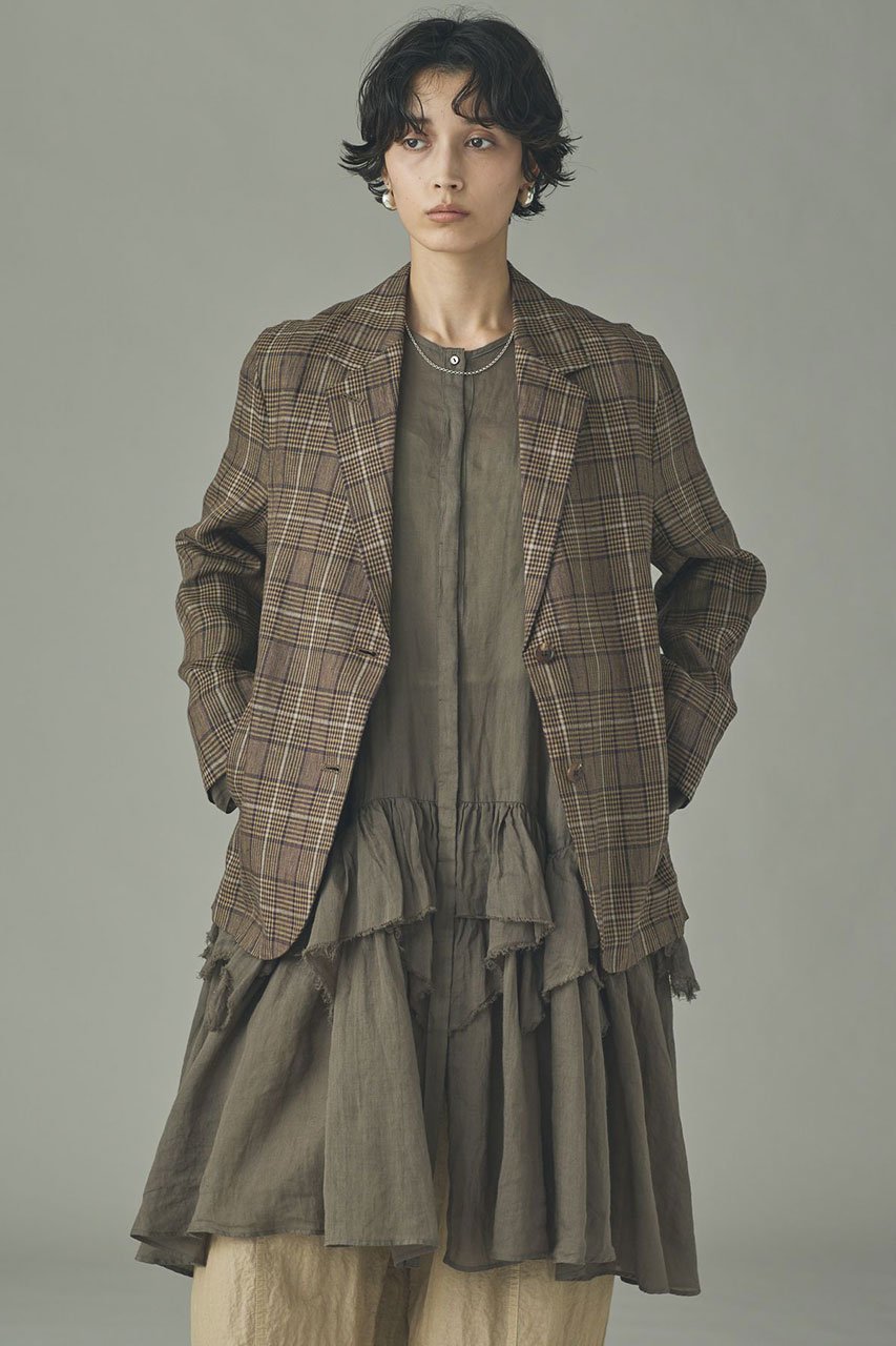 【カレンソロジー/Curensology】のグレンチェックジャケット 人気、トレンドファッション・服の通販 founy(ファニー) 　ファッション　Fashion　レディースファッション　Fashion for Women　アウター　Coat / Outerwear Collection　レディースジャケット・軽アウター　Jackets　2026年　2026　おすすめ　Recommended / Our Picks　なめらか　Smooth, Silky Texture　ジャケット　Jacket, Outerwear　チェック　Check, Plaid, Tartan　リネン　Linen, Linen Fabric　夏　Summer　春　Spring　S/S・春夏　SS, Spring/Summer, Warm Season　other-7|ID: prp329100004856777 ipo3291000000035821301