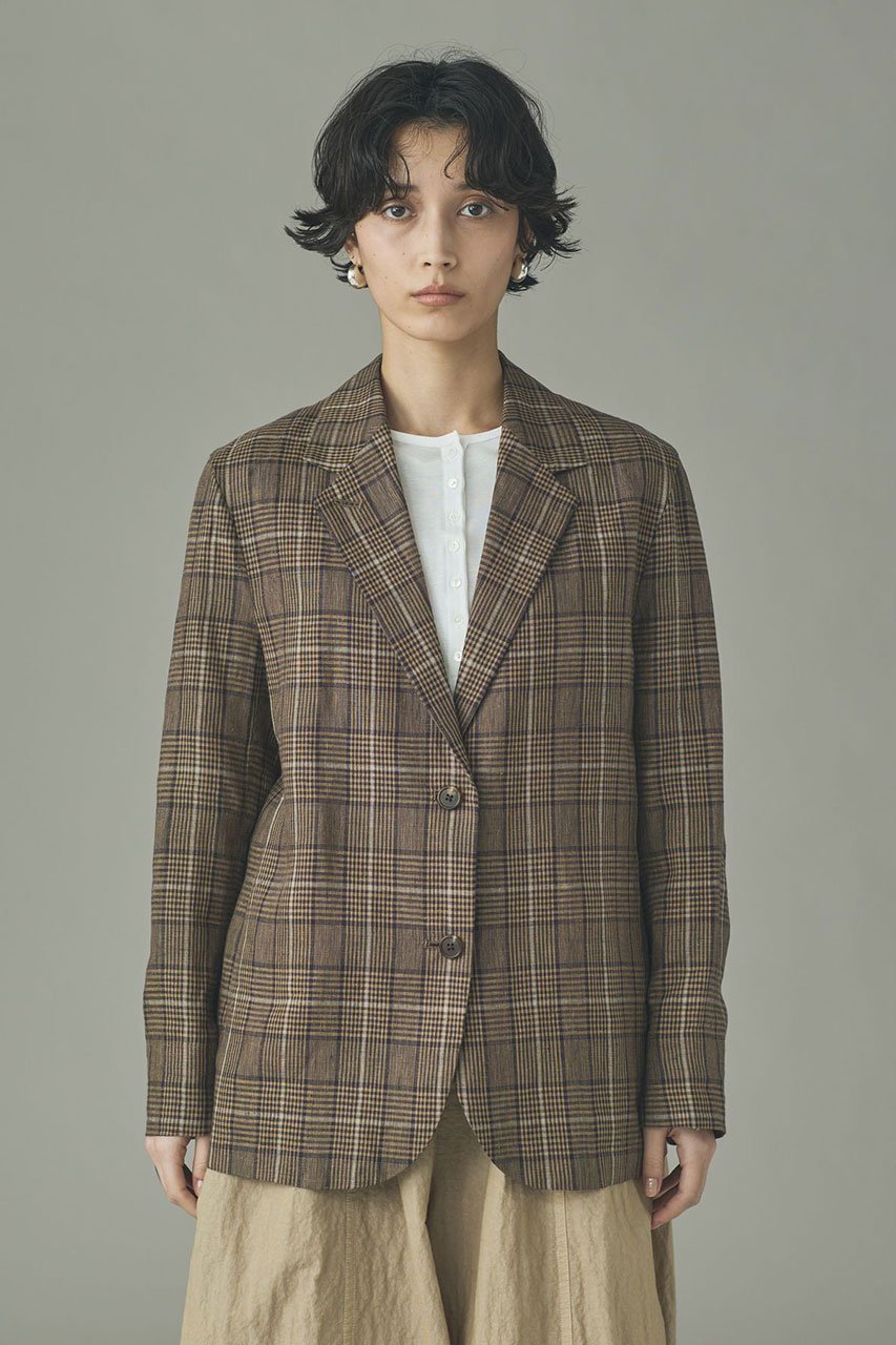【カレンソロジー/Curensology】のグレンチェックジャケット 人気、トレンドファッション・服の通販 founy(ファニー) 　ファッション　Fashion　レディースファッション　Fashion for Women　アウター　Coat / Outerwear Collection　レディースジャケット・軽アウター　Jackets　2026年　2026　おすすめ　Recommended / Our Picks　なめらか　Smooth, Silky Texture　ジャケット　Jacket, Outerwear　チェック　Check, Plaid, Tartan　リネン　Linen, Linen Fabric　夏　Summer　春　Spring　S/S・春夏　SS, Spring/Summer, Warm Season　other-8|ID: prp329100004856777 ipo3291000000035821303