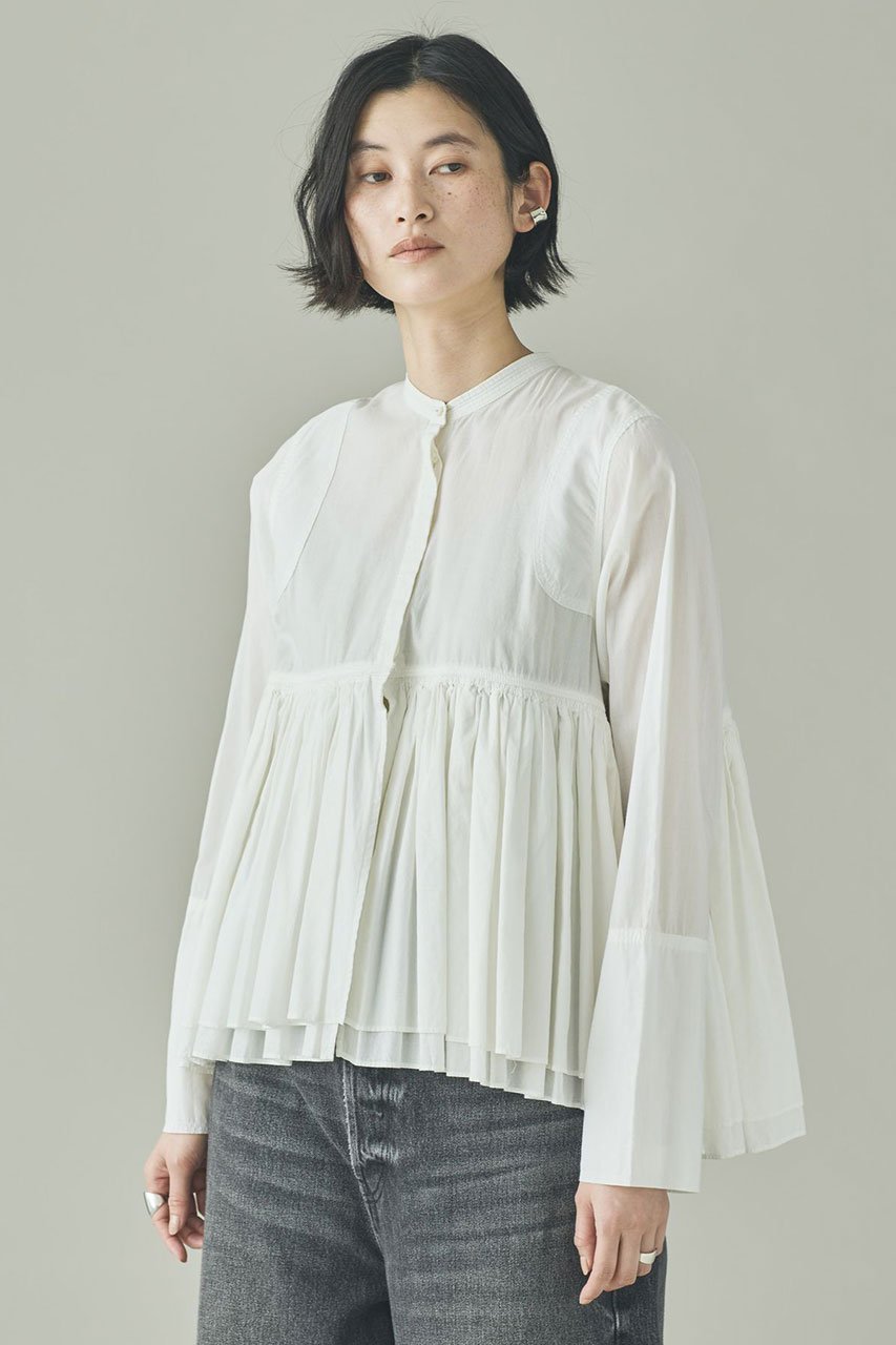 【カレンソロジー/Curensology】のレイヤードギャザーブラウス 人気、トレンドファッション・服の通販 founy(ファニー) 　ファッション　Fashion　レディースファッション　Fashion for Women　トップス・カットソー　Cut & Sew Tops　シャツ・ブラウス・オフィスカジュアル　Elegant Blouses & Button-Ups　2026年　2026　ギャザー　Gathered, Ruffled　シンプル　Simple, Minimal　スリーブ　Sleeve, Long Sleeve / Short Sleeve　デニム　Denim, Jeans Material　バランス　Balance, Style Balance　ロング　Long, Long-Length　夏　Summer　春　Spring　S/S・春夏　SS, Spring/Summer, Warm Season　other-2|ID: prp329100004856780 ipo3291000000035821338