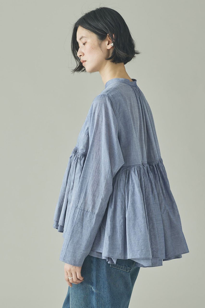 【カレンソロジー/Curensology】のシャンブレーレイヤードギャザーブラウス 人気、トレンドファッション・服の通販 founy(ファニー) ファッション Fashion レディースファッション Fashion for Women トップス・カットソー Cut & Sew Tops シャツ・ブラウス・オフィスカジュアル Elegant Blouses & Button-Ups 2026年 2026 ギャザー Gathered, Ruffled シンプル Simple, Minimal スラックス Slacks, Dress Pants スリーブ Sleeve, Long Sleeve / Short Sleeve デニム Denim, Jeans Material ボトム Bottoms, Lower Wear モダン Modern, Contemporary ロング Long, Long-Length 夏 Summer 春 Spring S/S・春夏 SS, Spring/Summer, Warm Season other-3|ID: prp329100004856781 ipo3291000000035821352