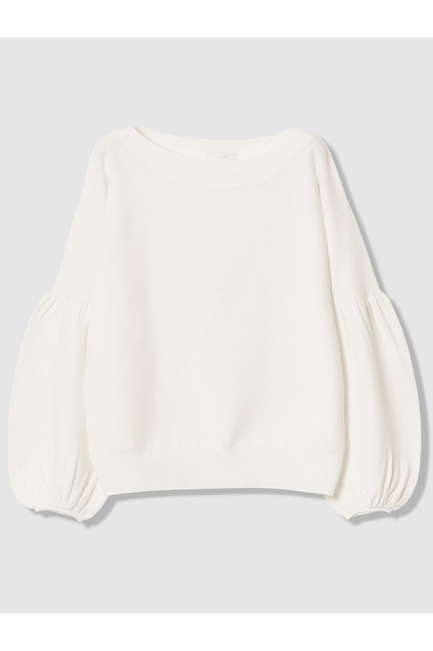 【アルアバイル/allureville】のビショップスリーブプルオーバー 人気、トレンドファッション・服の通販 founy(ファニー) 　ファッション　Fashion　レディースファッション　Fashion for Women　トップス・カットソー　Cut & Sew Tops　ニット　Knit Tops & Sweaters　カジュアルプルオーバー・ニットトップス　Pullovers & Knit Tops / Casual Pullovers　2026年　2026　ギャザー　Gathered, Ruffled　スリーブ　Sleeve, Long Sleeve / Short Sleeve　フェミニン　Feminine, Girly　フラット　Flat, Flat Shoes　エレガント 上品　Elegant　夏　Summer　定番　Standard, Basic Item　春　Spring　S/S・春夏　SS, Spring/Summer, Warm Season　 other-1|ID: prp329100004856783 ipo3291000000035821375