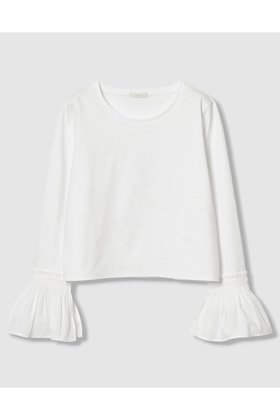 【アルアバイル/allureville】 刺繍プリーツカフスプルオーバー人気、トレンドファッション・服の通販 founy(ファニー) ファッション Fashion レディースファッション Fashion for Women トップス・カットソー Cut & Sew Tops シャツ・ブラウス・オフィスカジュアル Elegant Blouses & Button-Ups ロングTシャツ・Tシャツ Longline T-Shirts & Tees カジュアルプルオーバー・ニットトップス Pullovers & Knit Tops / Casual Pullovers カットソー・ベーシックTシャツ Cut-and-Sewn Tops / Stretch Tees & Basics 2026年 2026 カットソー Cut and Sewn Top カフス Cuff Design ギャザー Gathered, Ruffled コンビ Combo, Combination Style シンプル Simple, Minimal スリット Slit, Slit Detail スリーブ Sleeve, Long Sleeve / Short Sleeve ドッキング Docking, Mixed Material バランス Balance, Style Balance フレア Flare, Flared プリーツ Pleats, Pleated ロング Long, Long-Length 夏 Summer 春 Spring S/S・春夏 SS, Spring/Summer, Warm Season |ID:prp329100004856785