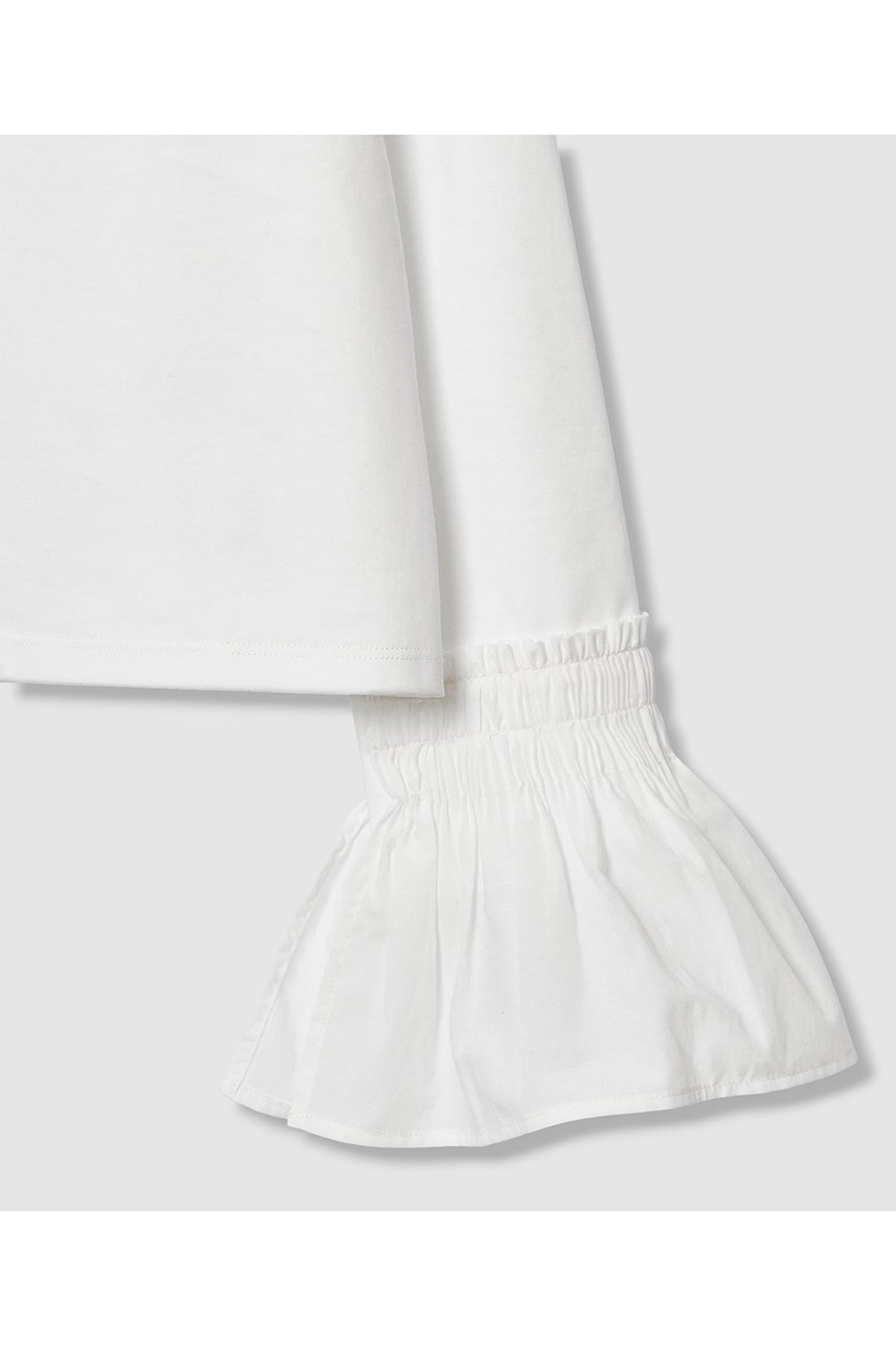 【アルアバイル/allureville】の刺繍プリーツカフスプルオーバー 人気、トレンドファッション・服の通販 founy(ファニー) 　ファッション　Fashion　レディースファッション　Fashion for Women　トップス・カットソー　Cut & Sew Tops　シャツ・ブラウス・オフィスカジュアル　Elegant Blouses & Button-Ups　ロングTシャツ・Tシャツ　Longline T-Shirts & Tees　カジュアルプルオーバー・ニットトップス　Pullovers & Knit Tops / Casual Pullovers　カットソー・ベーシックTシャツ　Cut-and-Sewn Tops / Stretch Tees & Basics　2026年　2026　カットソー　Cut and Sewn Top　カフス　Cuff Design　ギャザー　Gathered, Ruffled　コンビ　Combo, Combination Style　シンプル　Simple, Minimal　スリット　Slit, Slit Detail　スリーブ　Sleeve, Long Sleeve / Short Sleeve　ドッキング　Docking, Mixed Material　バランス　Balance, Style Balance　フレア　Flare, Flared　プリーツ　Pleats, Pleated　ロング　Long, Long-Length　夏　Summer　春　Spring　S/S・春夏　SS, Spring/Summer, Warm Season　other-4|ID: prp329100004856785 ipo3291000000035821402