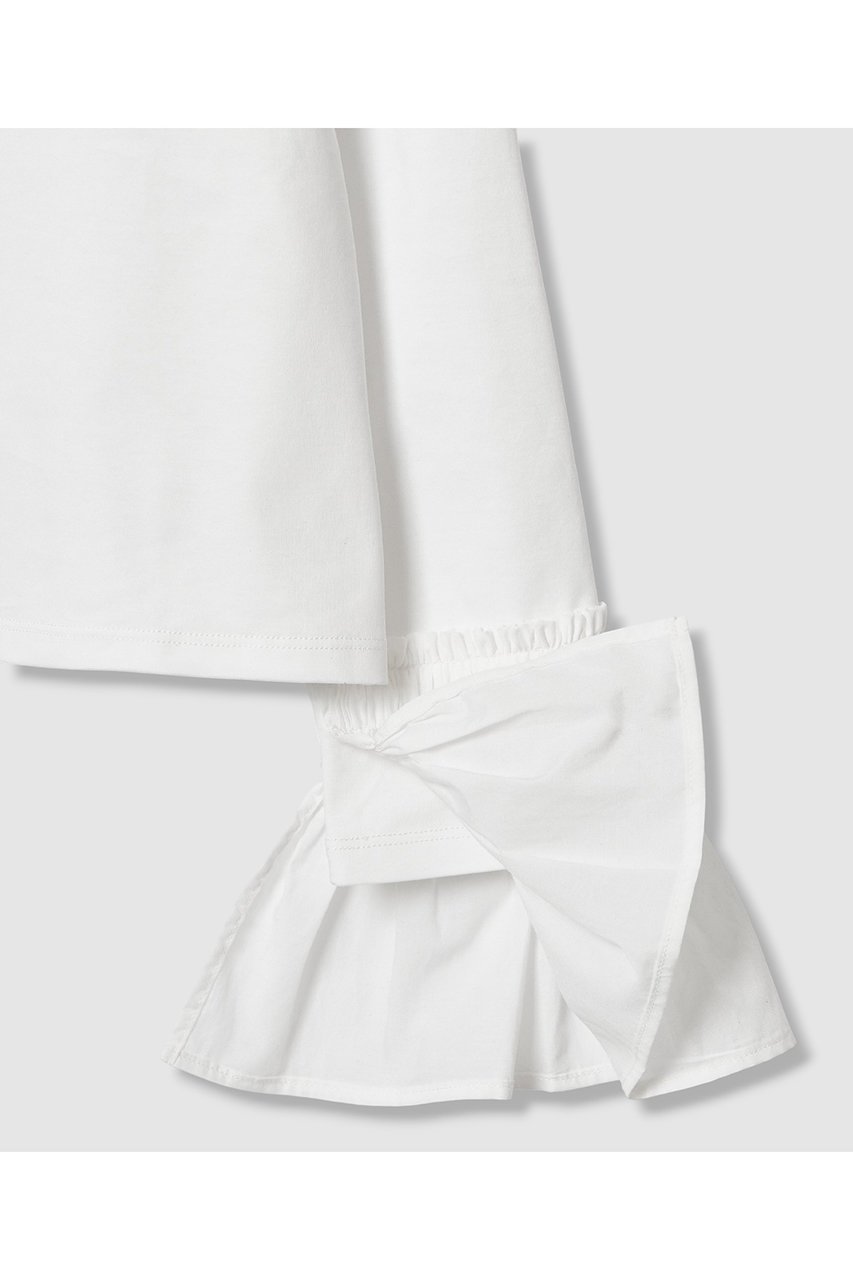 【アルアバイル/allureville】の刺繍プリーツカフスプルオーバー 人気、トレンドファッション・服の通販 founy(ファニー) 　ファッション　Fashion　レディースファッション　Fashion for Women　トップス・カットソー　Cut & Sew Tops　シャツ・ブラウス・オフィスカジュアル　Elegant Blouses & Button-Ups　ロングTシャツ・Tシャツ　Longline T-Shirts & Tees　カジュアルプルオーバー・ニットトップス　Pullovers & Knit Tops / Casual Pullovers　カットソー・ベーシックTシャツ　Cut-and-Sewn Tops / Stretch Tees & Basics　2026年　2026　カットソー　Cut and Sewn Top　カフス　Cuff Design　ギャザー　Gathered, Ruffled　コンビ　Combo, Combination Style　シンプル　Simple, Minimal　スリット　Slit, Slit Detail　スリーブ　Sleeve, Long Sleeve / Short Sleeve　ドッキング　Docking, Mixed Material　バランス　Balance, Style Balance　フレア　Flare, Flared　プリーツ　Pleats, Pleated　ロング　Long, Long-Length　夏　Summer　春　Spring　S/S・春夏　SS, Spring/Summer, Warm Season　other-5|ID: prp329100004856785 ipo3291000000035821404