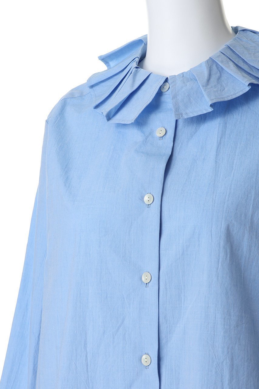 【ミディウミ/MidiUmi】のtuck collar shirt シャツ 人気、トレンドファッション・服の通販 founy(ファニー) 　ファッション　Fashion　レディースファッション　Fashion for Women　トップス・カットソー　Cut & Sew Tops　シャツ・ブラウス・オフィスカジュアル　Elegant Blouses & Button-Ups　2026年　2026　おすすめ　Recommended / Our Picks　スリーブ　Sleeve, Long Sleeve / Short Sleeve　フェミニン　Feminine, Girly　フレア　Flare, Flared　ボックス　Boxy, Box Shape　ロング　Long, Long-Length　ワイド　Wide, Wide Fit　夏　Summer　春　Spring　S/S・春夏　SS, Spring/Summer, Warm Season　other-5|ID: prp329100004856790 ipo3291000000035821471