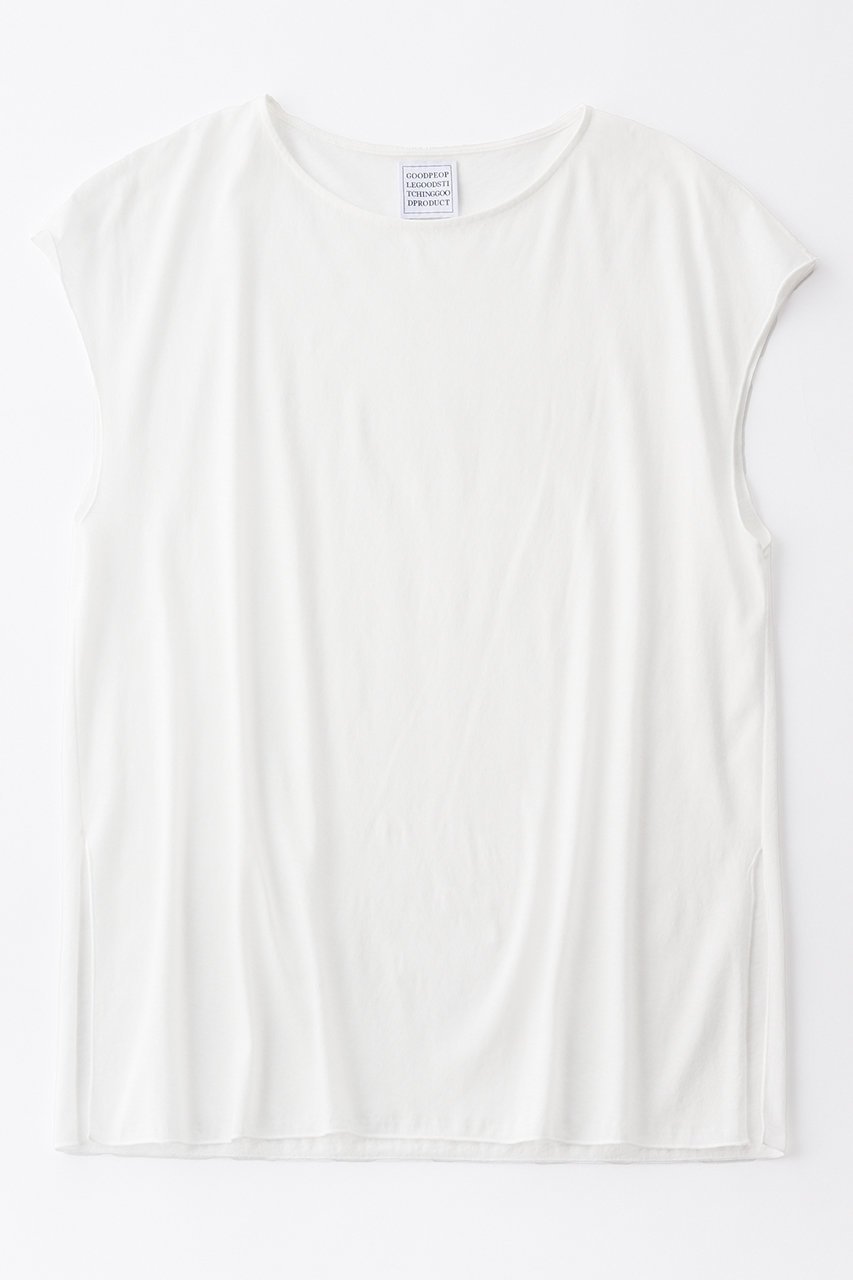 【グッド ピープル グッド ステッチング グッド プロダクト/GOOD PEOPLE GOOD STITCHING GOOD PRODUCT】のサイドスリット フレンチスリーブ Tシャツ インテリア・キッズ・メンズ・レディースファッション・服の通販 founy(ファニー) 　ファッション　Fashion　レディースファッション　Fashion for Women　トップス・カットソー　Cut & Sew Tops　シャツ・ブラウス・オフィスカジュアル　Elegant Blouses & Button-Ups　ロングTシャツ・Tシャツ　Longline T-Shirts & Tees　カットソー・ベーシックTシャツ　Cut-and-Sewn Tops / Stretch Tees & Basics　2026年　2026　シアー　Sheer, See-Through　ショート　Short, Short Length　シルキー　Silky, Smooth Texture　ストレッチ　Stretch, Stretchy Fabric　スリット　Slit, Slit Detail　スリーブ　Sleeve, Long Sleeve / Short Sleeve　フレンチ　French, French Style　夏　Summer　定番　Standard, Basic Item　春　Spring　S/S・春夏　SS, Spring/Summer, Warm Season　ホワイト|ID: prp329100004856794 ipo3291000000035821519
