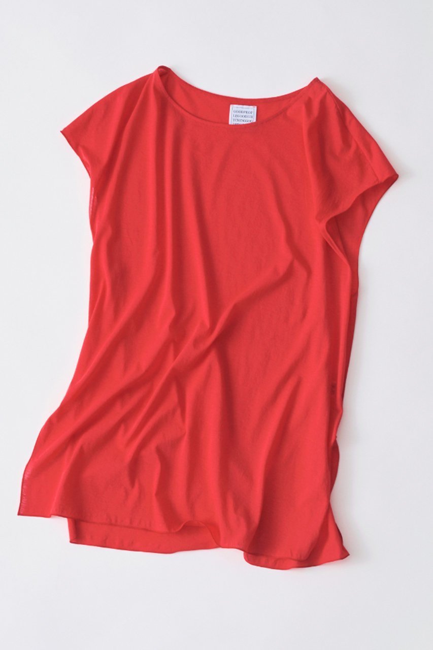 【グッド ピープル グッド ステッチング グッド プロダクト/GOOD PEOPLE GOOD STITCHING GOOD PRODUCT】のサイドスリット フレンチスリーブ Tシャツ 人気、トレンドファッション・服の通販 founy(ファニー) 　ファッション　Fashion　レディースファッション　Fashion for Women　トップス・カットソー　Cut & Sew Tops　シャツ・ブラウス・オフィスカジュアル　Elegant Blouses & Button-Ups　ロングTシャツ・Tシャツ　Longline T-Shirts & Tees　カットソー・ベーシックTシャツ　Cut-and-Sewn Tops / Stretch Tees & Basics　2026年　2026　シアー　Sheer, See-Through　ショート　Short, Short Length　シルキー　Silky, Smooth Texture　ストレッチ　Stretch, Stretchy Fabric　スリット　Slit, Slit Detail　スリーブ　Sleeve, Long Sleeve / Short Sleeve　フレンチ　French, French Style　夏　Summer　定番　Standard, Basic Item　春　Spring　S/S・春夏　SS, Spring/Summer, Warm Season　other-6|ID: prp329100004856794 ipo3291000000035821531