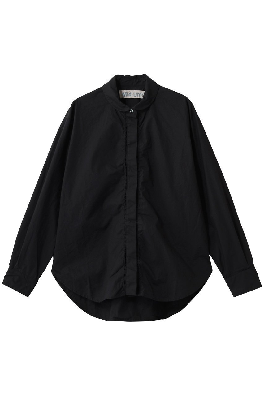 【ミディウミ/MidiUmi】のdutch collar lace shirt シャツ インテリア・キッズ・メンズ・レディースファッション・服の通販 founy(ファニー) 　ファッション　Fashion　レディースファッション　Fashion for Women　トップス・カットソー　Cut & Sew Tops　シャツ・ブラウス・オフィスカジュアル　Elegant Blouses & Button-Ups　2026年　2026　クラシック　Classic, Timeless Style　シンプル　Simple, Minimal　スリーブ　Sleeve, Long Sleeve / Short Sleeve　フロント　Front, Front Design　ロング　Long, Long-Length　エレガント 上品　Elegant　夏　Summer　春　Spring　S/S・春夏　SS, Spring/Summer, Warm Season　black|ID: prp329100004856796 ipo3291000000035821551