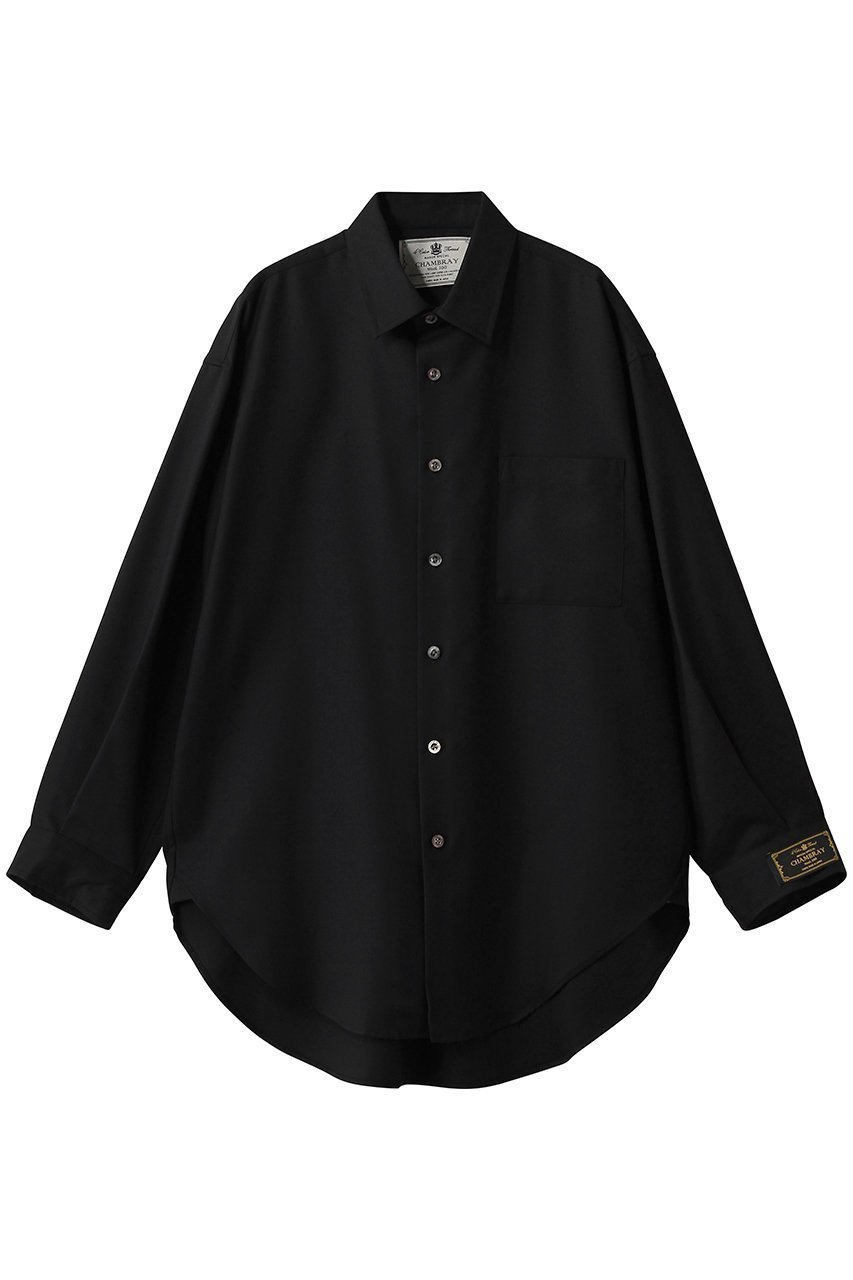 【メゾンスペシャル/MAISON SPECIAL】の【UNISEX】72/2 4色シャンブレーウールシャツコート インテリア・キッズ・メンズ・レディースファッション・服の通販 founy(ファニー) 　ファッション　Fashion　レディースファッション　Fashion for Women　アウター　Coat / Outerwear Collection　コート・ロングコート・ピーコート　Long Coats, Peacoats & More　ユニセックス　Unisex, Genderless　シンプル　Simple, Minimal　スリーブ　Sleeve, Long Sleeve / Short Sleeve　ロング　Long, Long-Length　新作・新入荷　New Arrivals / New In　BLK(ブラック)|ID: prp329100004856797 ipo3291000000035821604