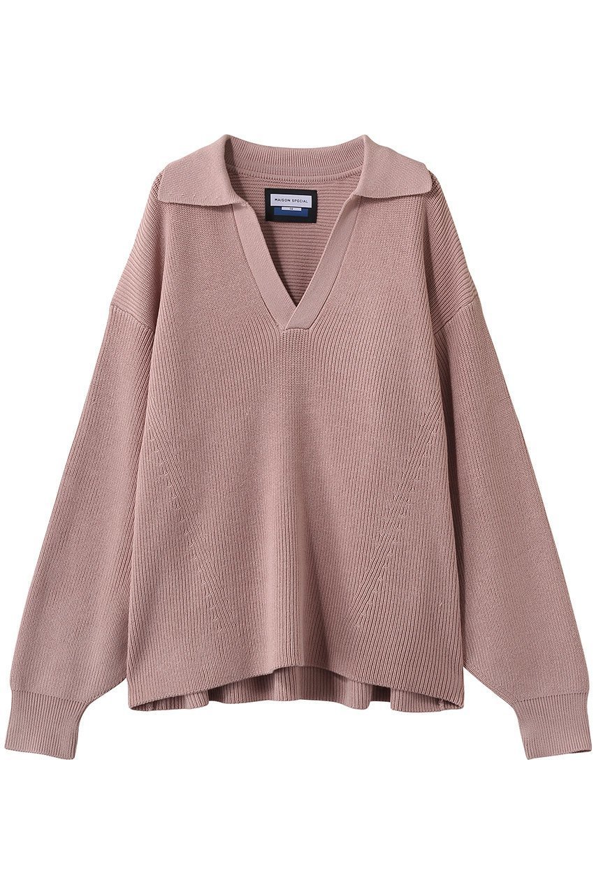 【メゾンスペシャル/MAISON SPECIAL】の【UNISEX】C/Aスキッパーニット インテリア・キッズ・メンズ・レディースファッション・服の通販 founy(ファニー) ファッション Fashion レディースファッション Fashion for Women トップス・カットソー Cut & Sew Tops ニット Knit Tops & Sweaters カジュアルプルオーバー・ニットトップス Pullovers & Knit Tops / Casual Pullovers ユニセックス Unisex, Genderless インナー Innerwear ショルダー Shoulder, Shoulder Strap シンプル Simple, Minimal スキッパー Skipper, Open Collar ドロップ Drop Shoulder, Dropped Style ハイネック High Neck, Mock Neck 畦 Ribbed Knit PNK(ピンク)|ID: prp329100004856799 ipo3291000000036103090