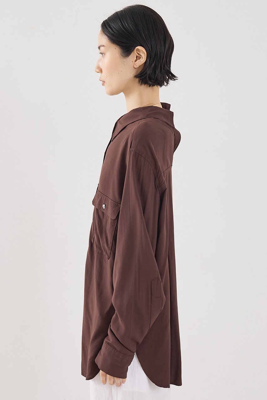 【ザ ストア バイ シー/THE STORE by C】の【COCUCA】ニュアンスシャツ 人気、トレンドファッション・服の通販 founy(ファニー) 　ファッション　Fashion　レディースファッション　Fashion for Women　トップス・カットソー　Cut & Sew Tops　シャツ・ブラウス・オフィスカジュアル　Elegant Blouses & Button-Ups　2026年　2026　おすすめ　Recommended / Our Picks　なめらか　Smooth, Silky Texture　スリット　Slit, Slit Detail　スリーブ　Sleeve, Long Sleeve / Short Sleeve　セットアップ　Set-Up, Coordinated Outfit　センター　Center, Center Line　ダブル　Double, Double-Breasted　フロント　Front, Front Design　ポケット　Pocket, Pocket Detail　ロング　Long, Long-Length　エレガント 上品　Elegant　夏　Summer　春　Spring　S/S・春夏　SS, Spring/Summer, Warm Season　other-5|ID: prp329100004856800 ipo3291000000035821694